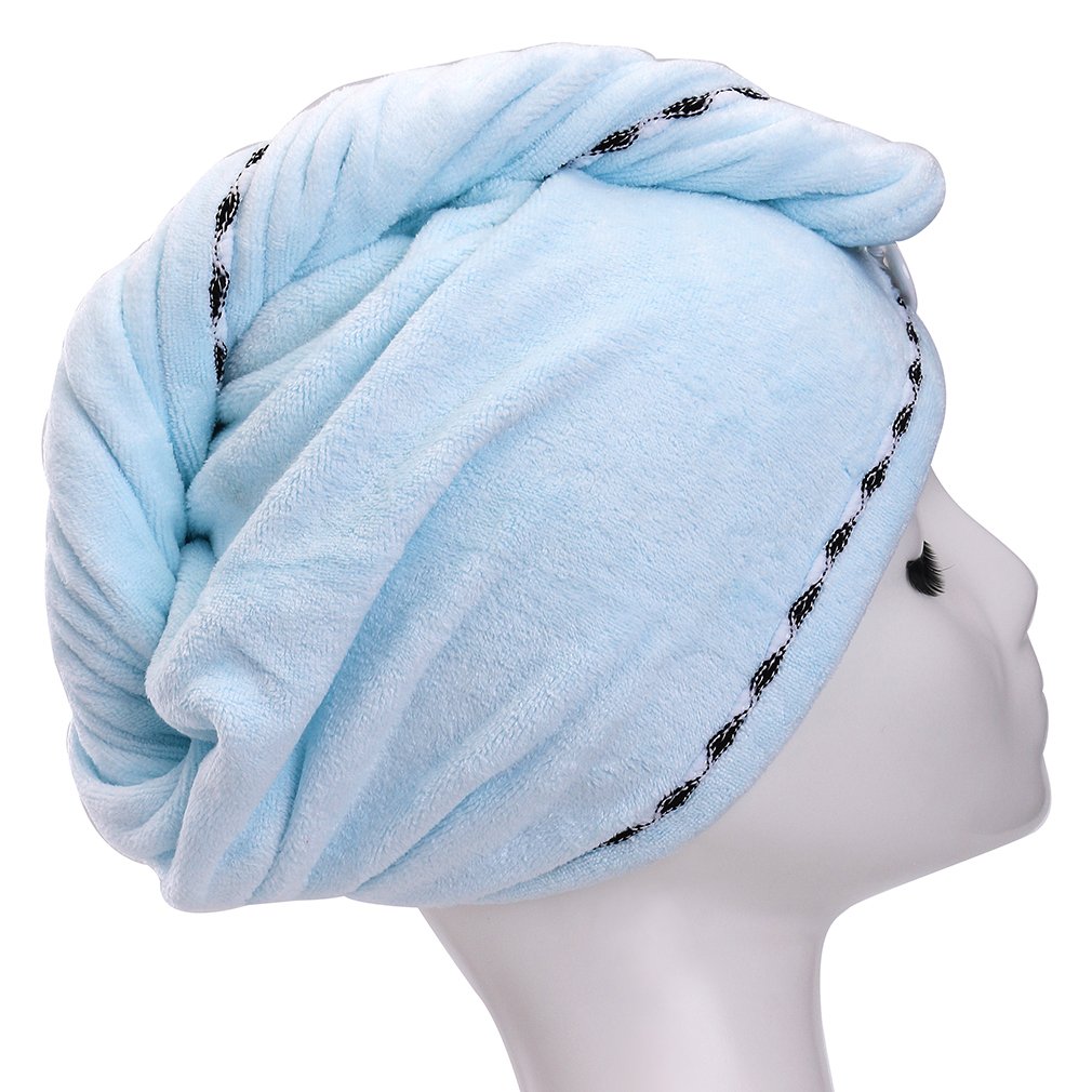 YYXR Microfiber Hair Drying Towel Ultra Absorbent Twist Hair Turban Drying Cap Hair Wrap