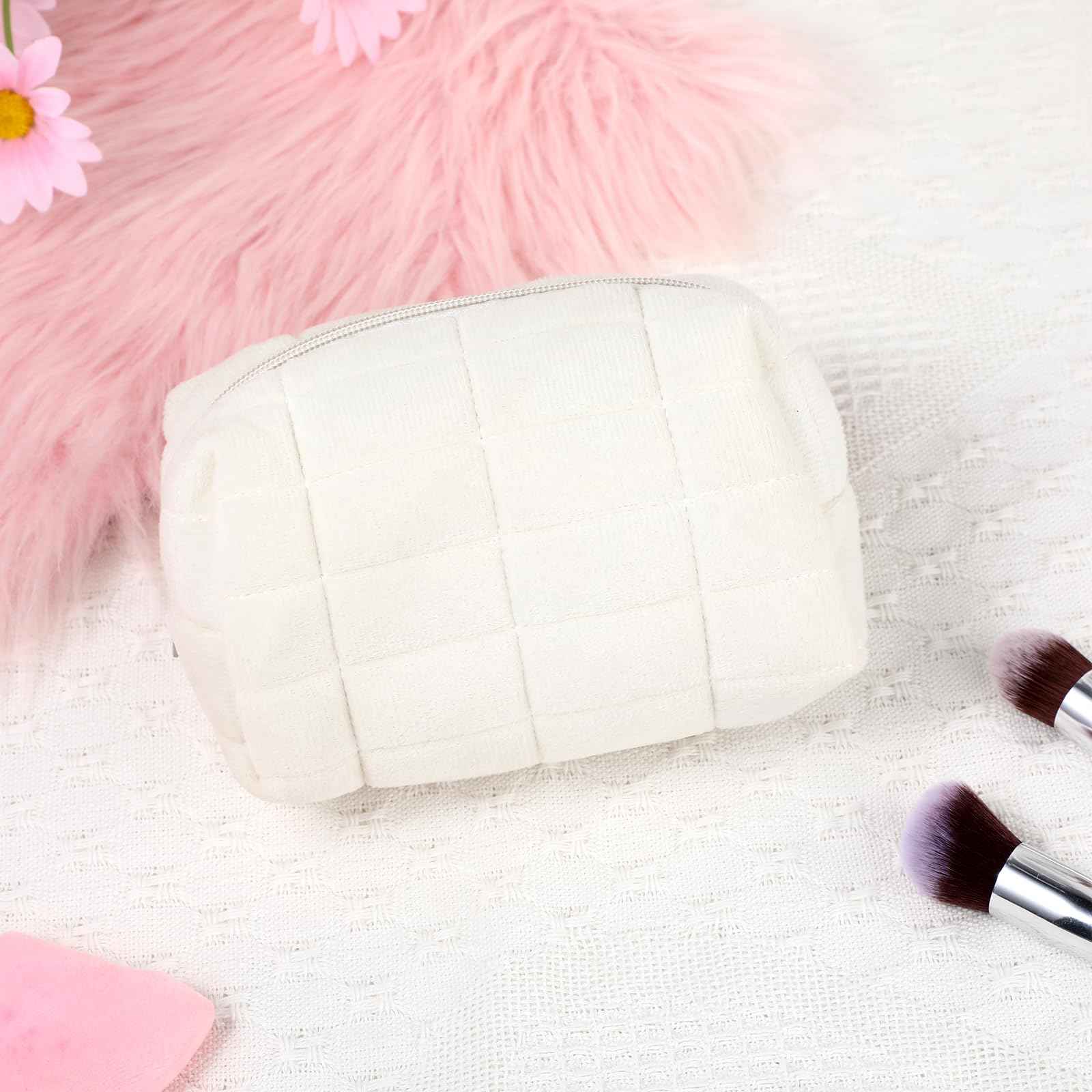 Sibba Makeup Case Make Up Cosmetic Organizer Travel Toiletry Bags Skin Care Pouch Small Fluffy Purse Collection Traveling Makup Beauty Women