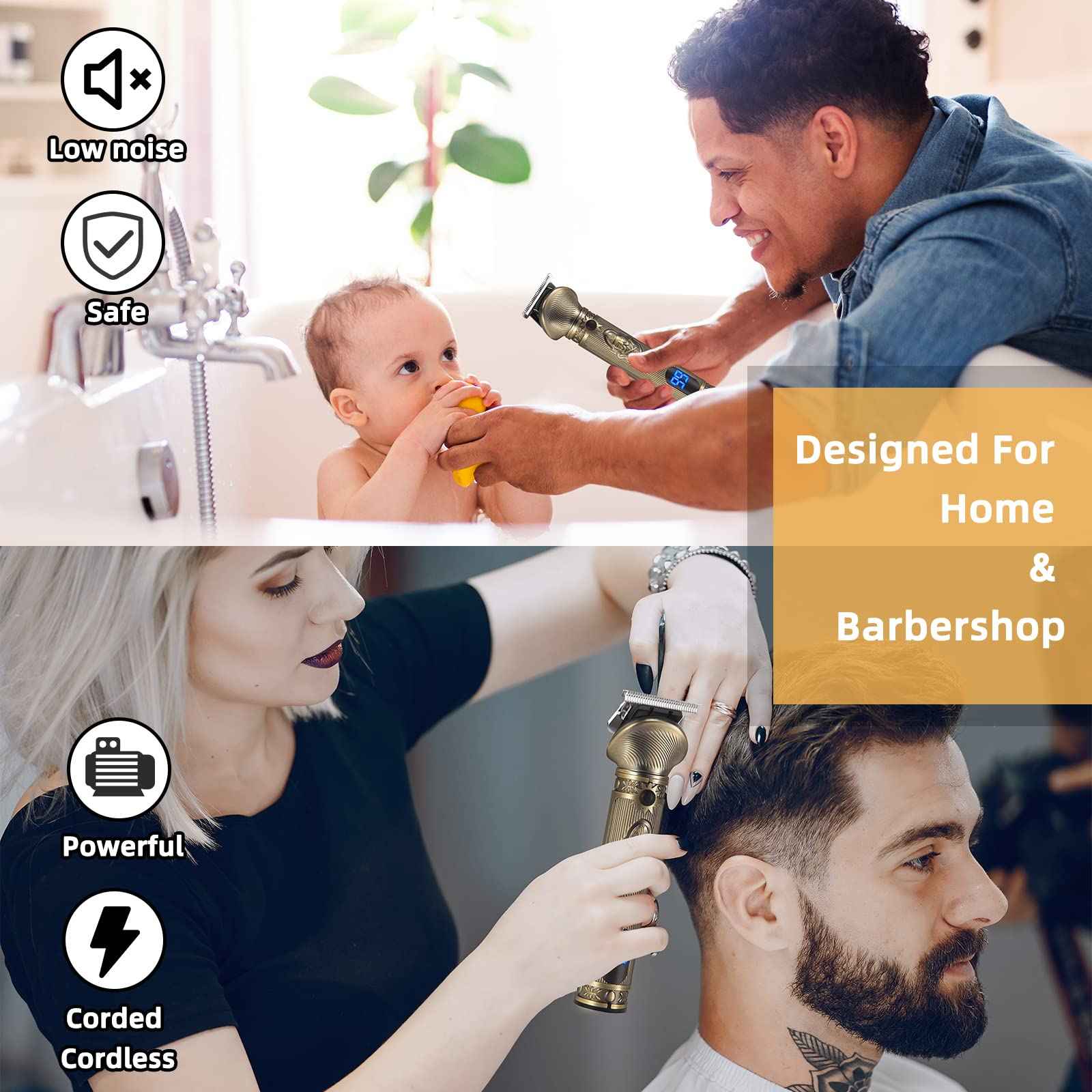 REHOYO Beard Trimmer for Men, Travel Electric Shavers for Men with Case, Cordless Hair Clipper, Mens Grooming Kit for Mustache Body Nose Face - 180 Mins Shaving, Gifts for Him & Father