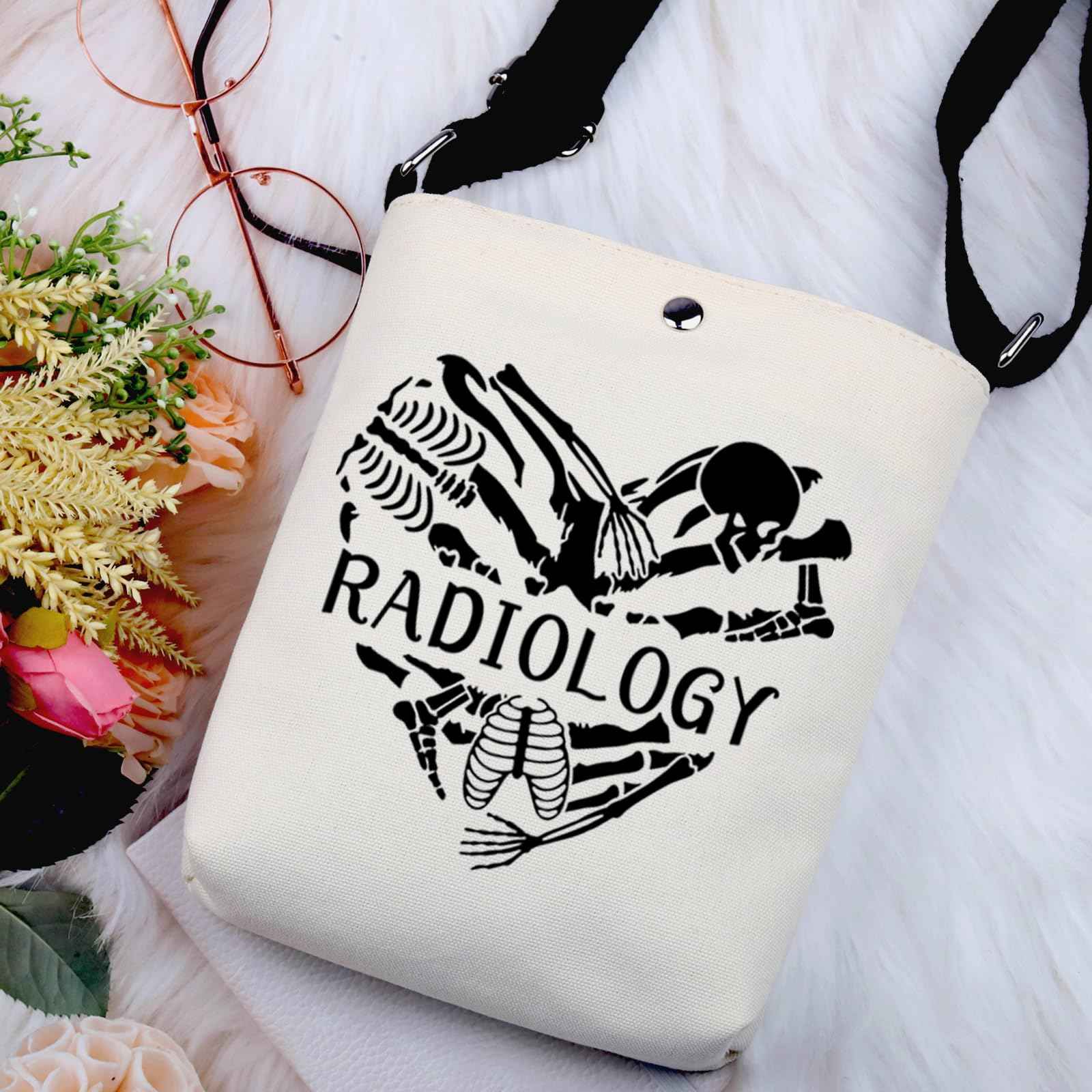 G2TUP Technician Radiologist Gift Heart Radiology Makeup Bag X-Ray Tech Cosmetic Bag Radiology Graduation Gift Future X Ray Technician Travel Bag (Heart Radiology -X)