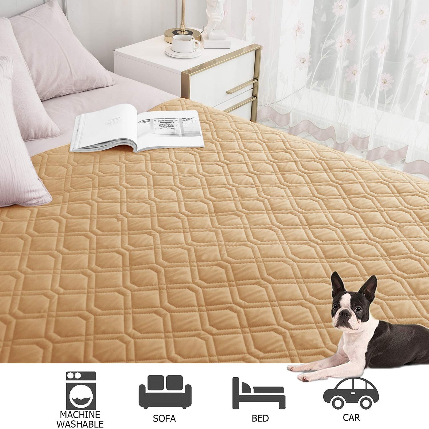 Ameritex Waterproof Dog Bed Cover Pet Blanket for Furniture Bed Couch Sofa Reversible