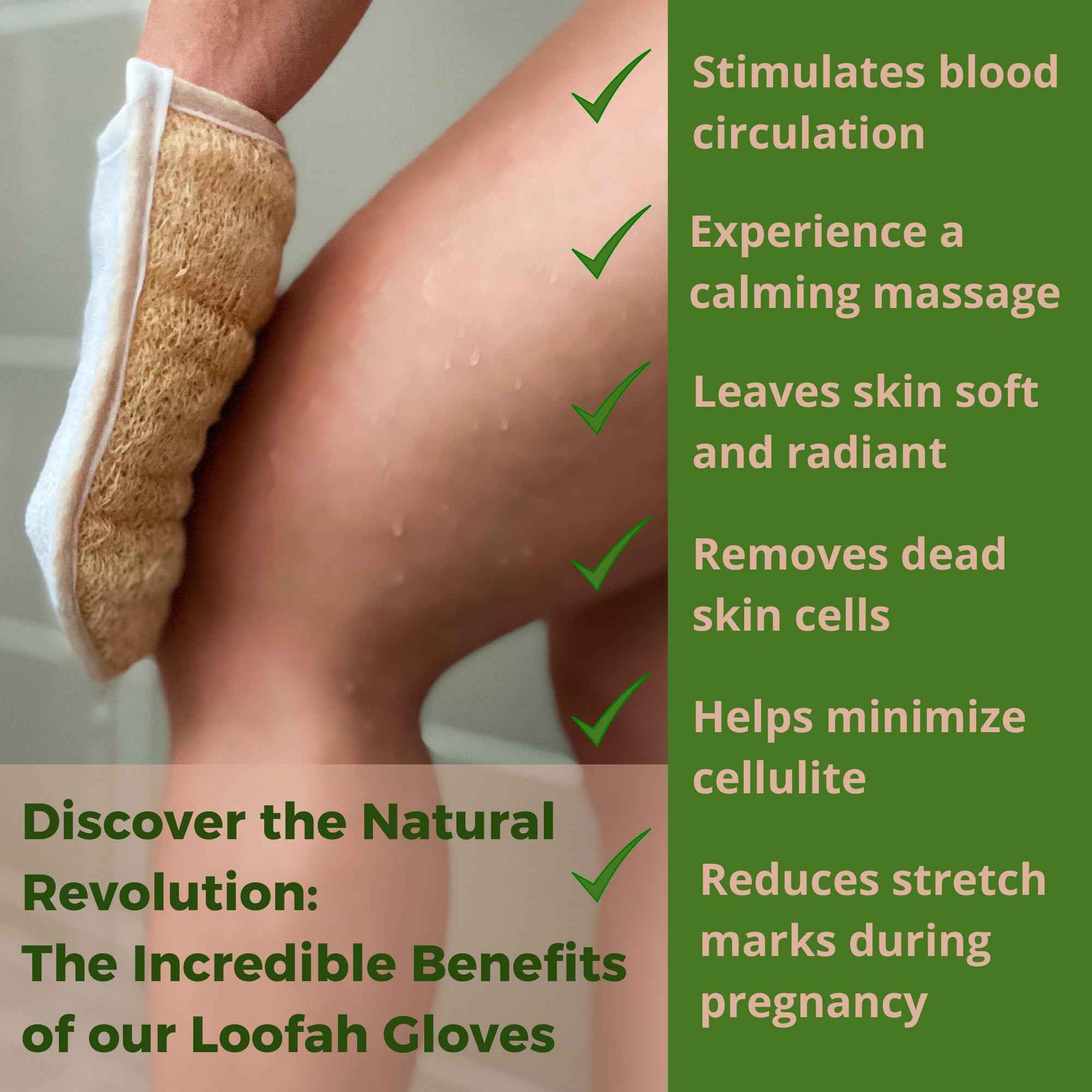 Loofah Exfoliating Glove. Handmade Double-Sided Mitt. Natural Loofah Bath Sponges for Men & Women. Organic, Biodegradable & Perfect for Daily Use. Your Skin Will Thank You. 3 Pack.