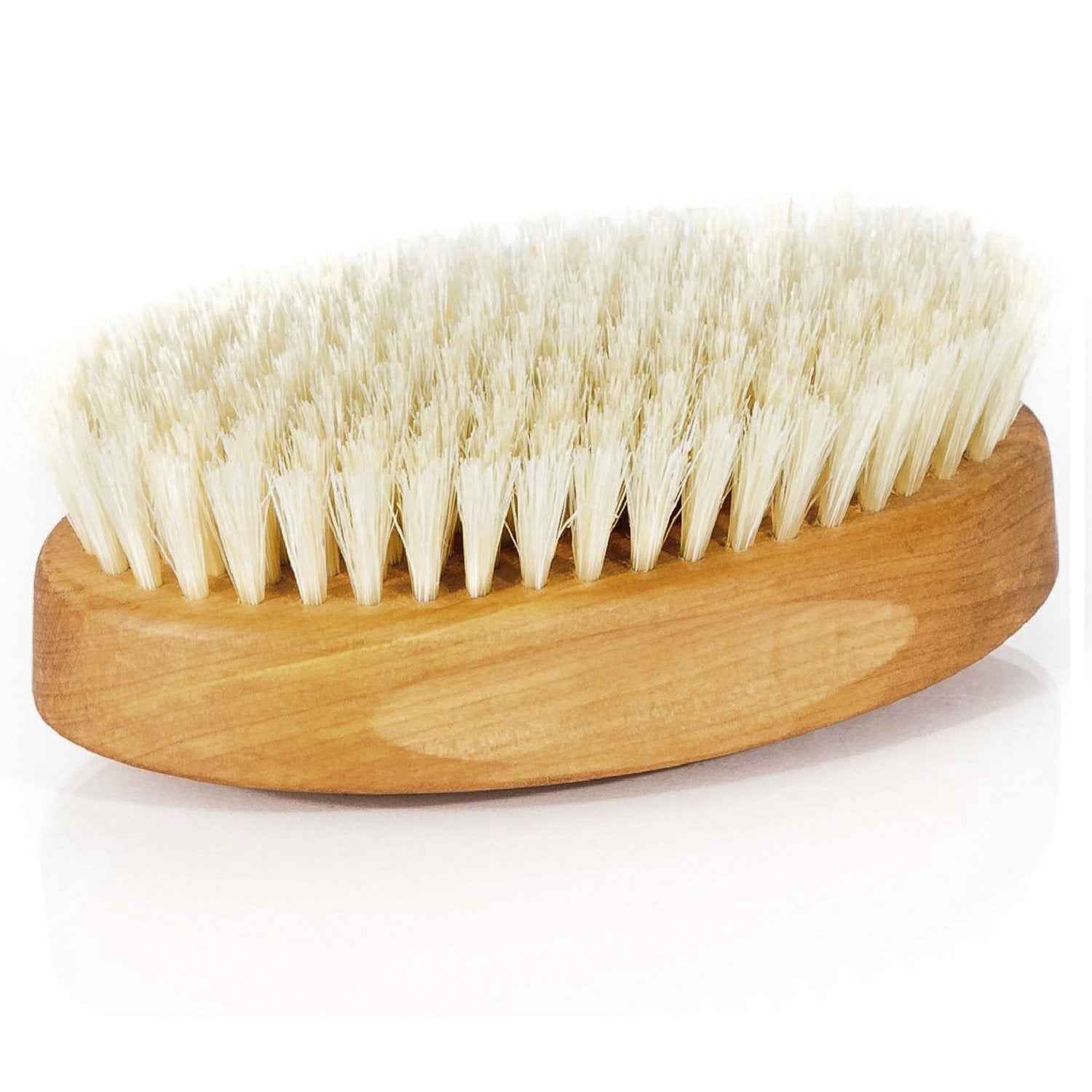 Fendrihan Genuine Boar Bristle and Pear Wood Military Hair Brush, Made in Germany VERY SOFT LIGHT BRISTLE