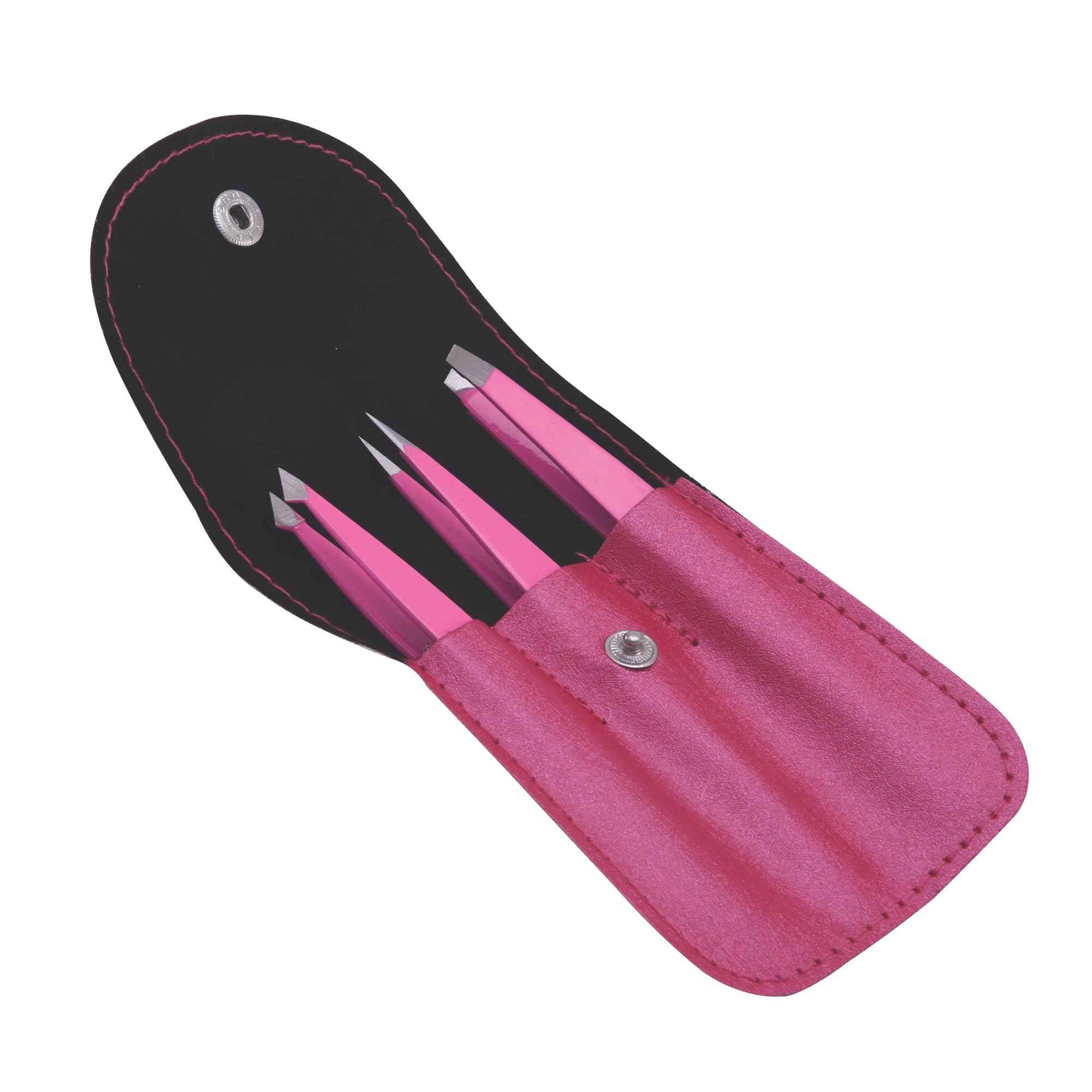 Jimy Eyebrow Tweezers - High Precision Slant Tips Tweezers, Superior Grip, Stainless Steel Tweezers for Women Facial Hair, Sleek Design for Ingrown Hair (Pack Of 3)