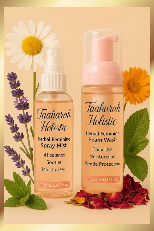 Luxury Plant-Based Feminine Spray and Wash Set – Intimate Care for Women, Daily Hygiene Solution for Sensitive Areas, pH Balancing and Refreshing Comfort, 5.07 fl oz