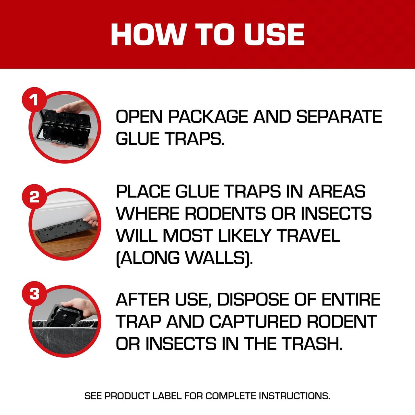 Tomcat Rat Trap with Immediate Grip Glue for Rats, Mice, Snakes, Cockroaches, Spiders, and Scorpions, Ready-To-Use, 2 Traps