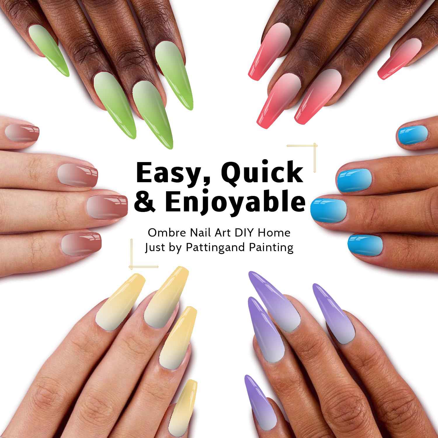 24 Colors Sponge Pat Paint Nail Gel for Drawing Striper Liner Floral Painting Ombre Blush Blooming Aura Gel Polish Nail Art DIY, UV/LED Curing, No Wipe (24 Colors C)