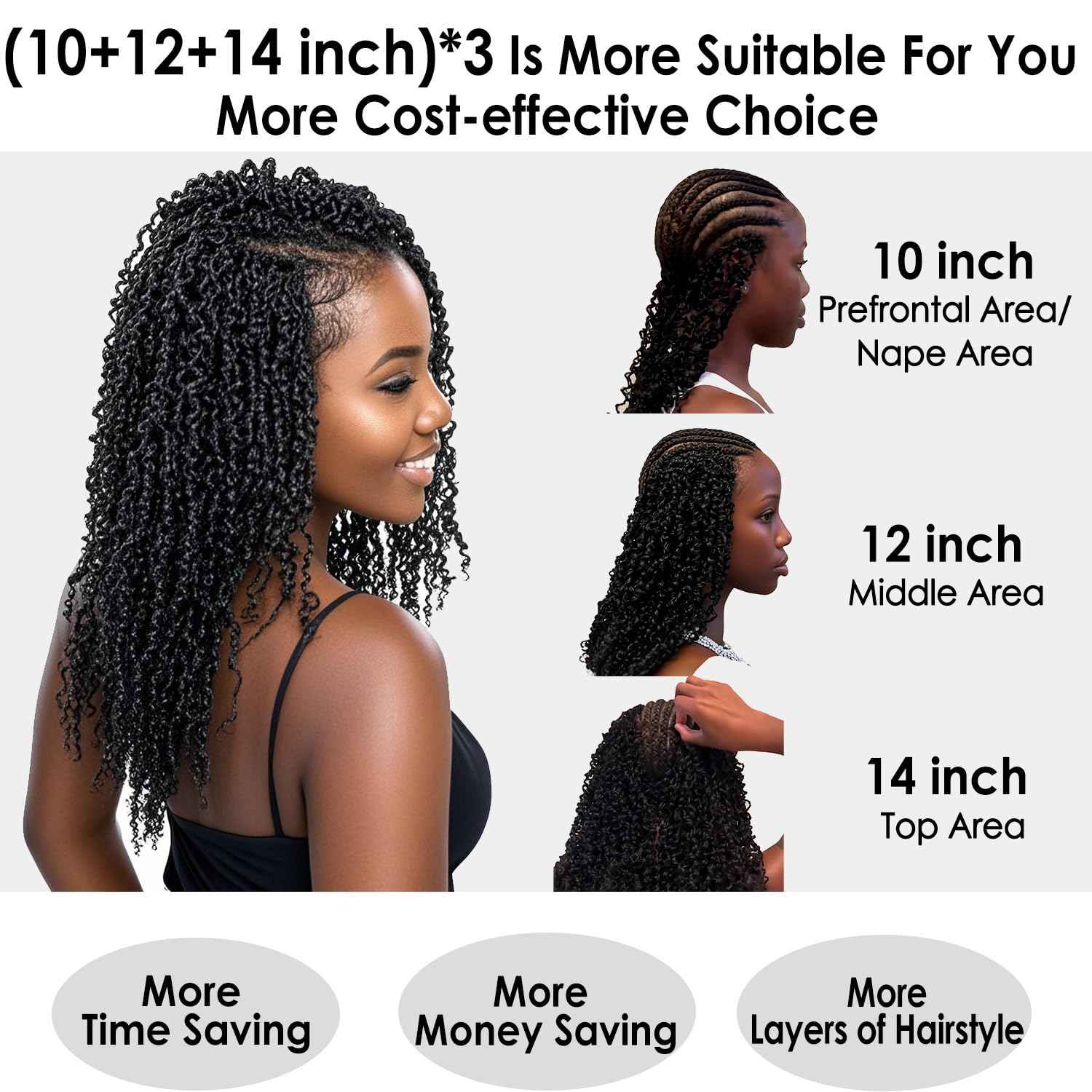 Yanky Twist Crochet Hair (10+12+14inch)*3,Total 9 packs,3 Tones Auburn Blonde,Pre-Looped Curly Mini Passion Twist,Pre-Twisted Micro Spring Twist,Yankee Twist Senegalese Twist Crochet Hair(OT1B/30/27#)