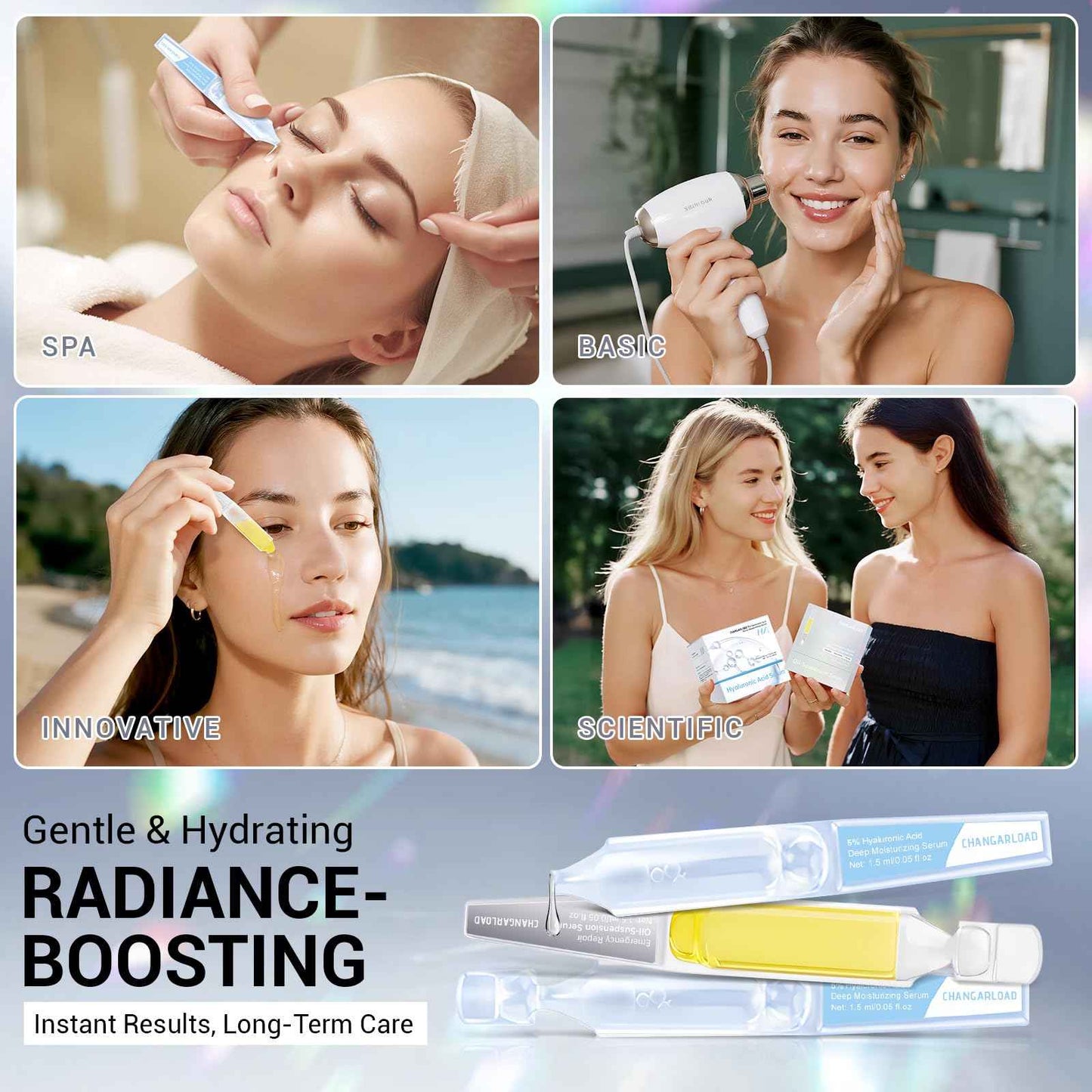 Ultra Hydrating Set: 5% Hyaluronic Acid + Emergency Repair Oil Suspension Serum for Sensitive, Dry & Damaged Skin | Instant Lift & Firming, Soothing for Face 90ml (Hyaluronic+Oil Serum 2pcs)