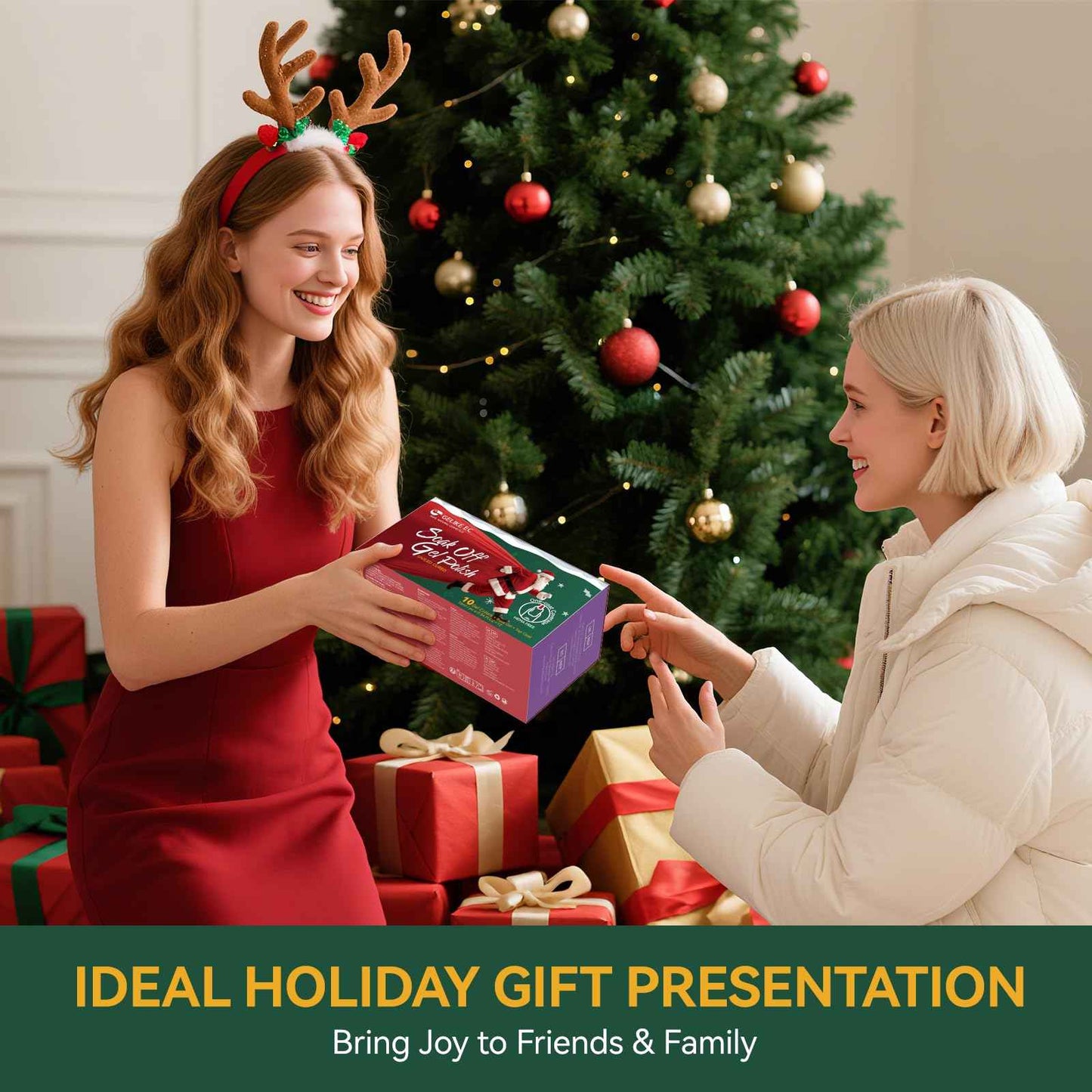 Gelike EC Christmas Gel Polish Set: Highly Pigmented Gel Nail Polish with Hema Free Base Top Coat and Greeting Color Cards 12pcs 16ML Big Bottle for Young Women - Festival Gift & DIY at Home