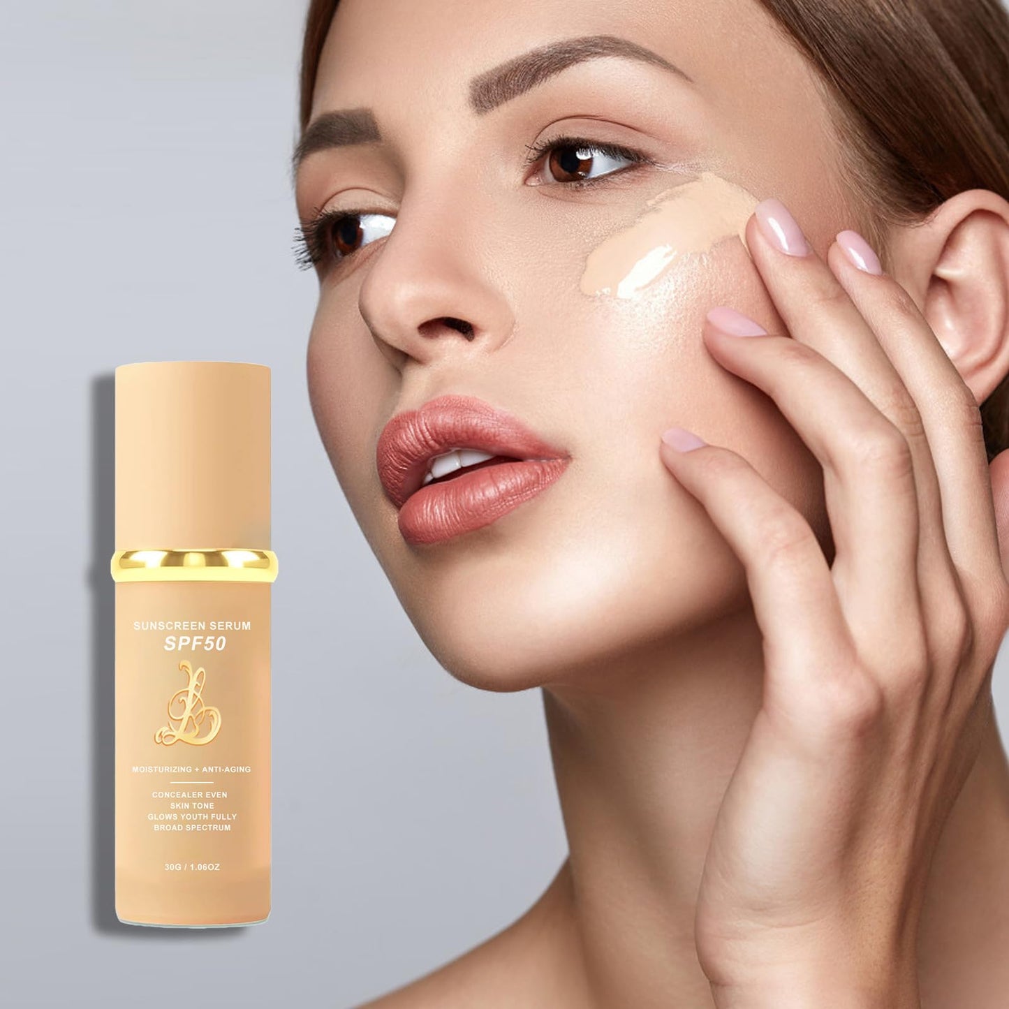 4-in-1 Foundation - Light/Medium Spectrum, Match Skin Color Changed, Longwear Waterproof, SPF 50+ Concealers (Light, Spectrum)