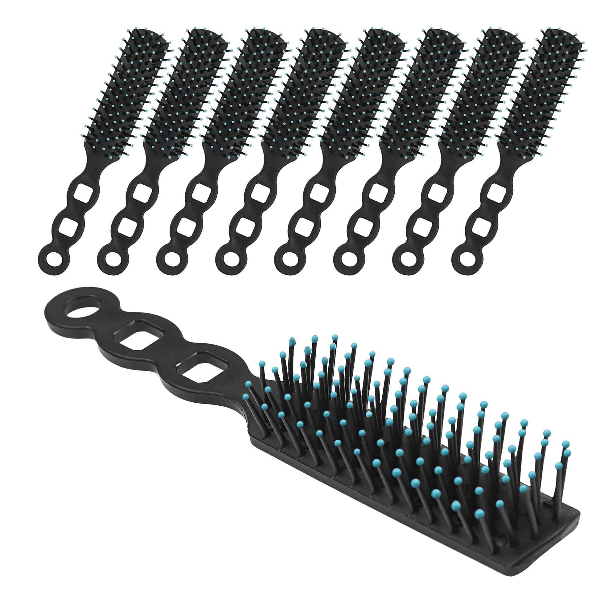 Bulk Hair Brushes for Homeless Individually Wrapped, Hair Brush Bulk, 100pcs Hair Brush for Curly Hair Suitable for Homeless,Shelter,Air Bnb/Hotel, Black