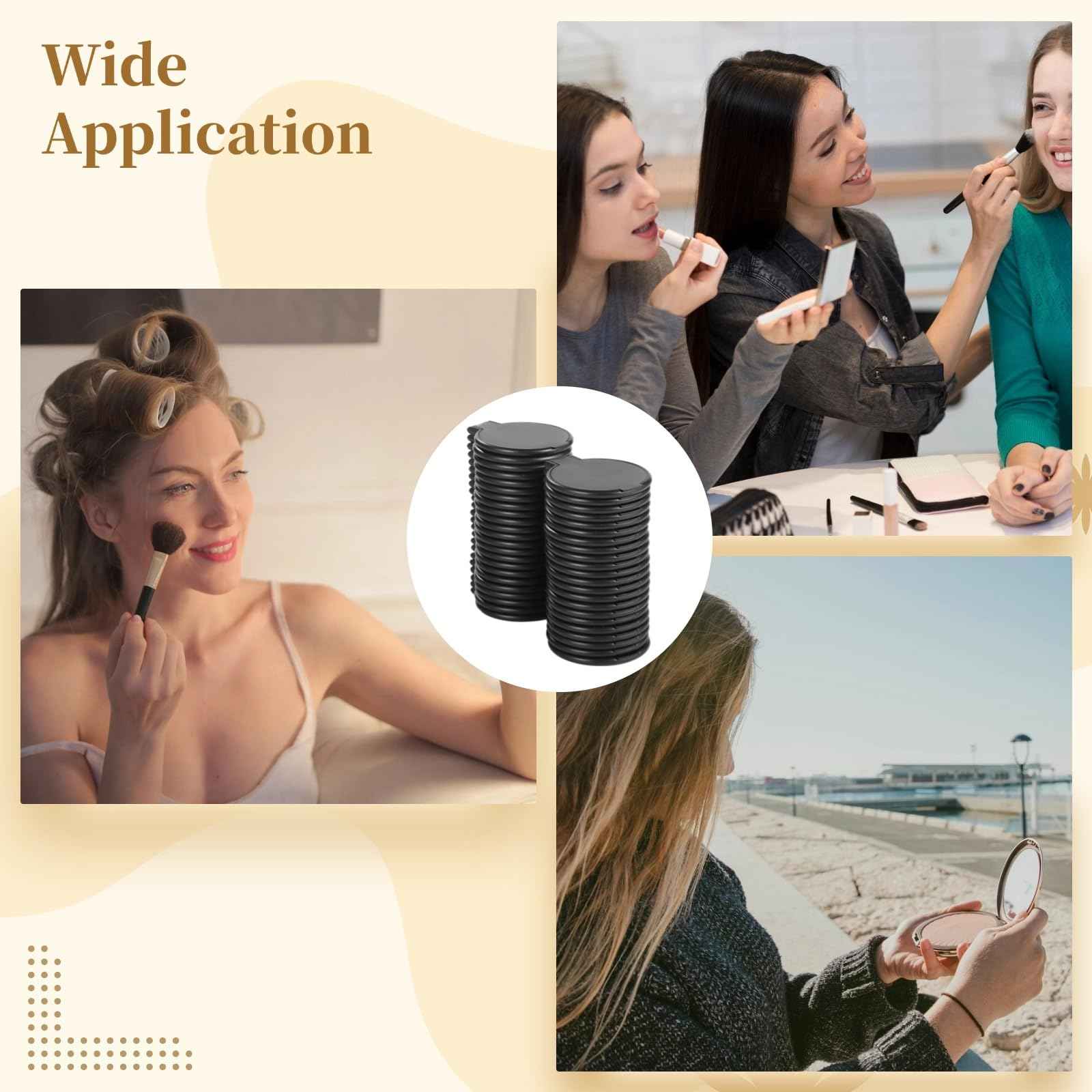 Toyosport 50 PCS Compact Mirror for Purse, Small Travel Makeup Mirror for Women, Portable Foldable Round Mirror Bulk, Flip-Open Design