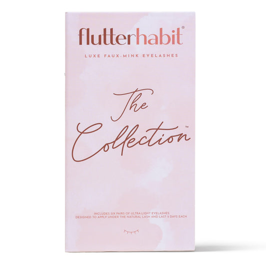 FlutterHabit Classic Collection Box, DIY Lash Extensions, Lash Clusters Kit, Up to 10 Day Wear, Natural & Classic Lashes, Salon Quality Eyelashes Extensions, 6 Sets of Lashes, No Lash Glue Included
