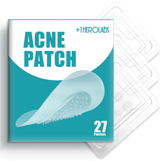 +1HEROLABS Microdart Acne Patch (27 Patches) - Hyaluronate, Salicylic Acid, Vitamin C, Microdart Pimple Patch for Deep, Early Stage and Hidden Pimples