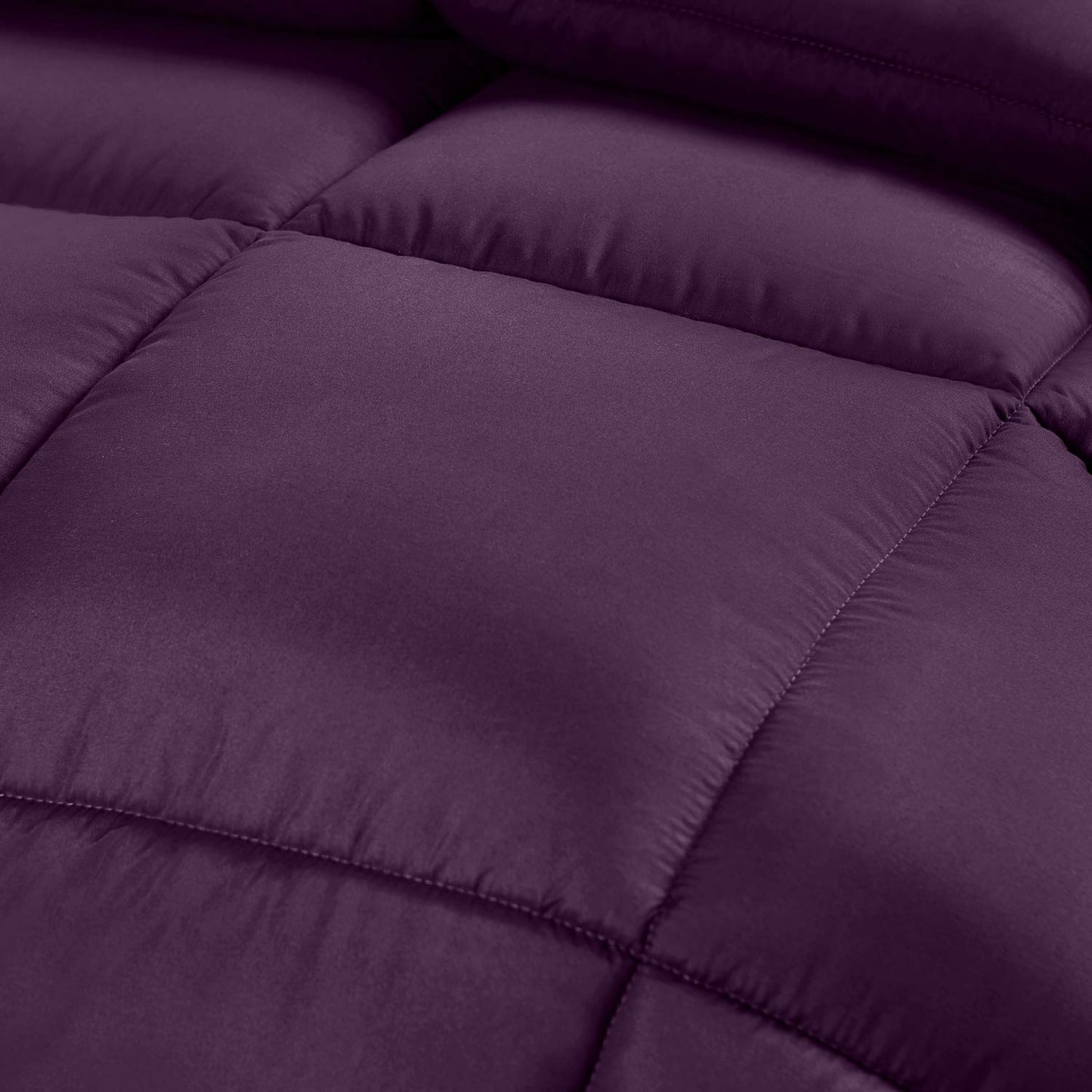 Utopia Bedding Comforter Duvet Insert, Quilted Comforter with Corner Tabs, Box Stitched Down Alternative Comforter King (Plum)