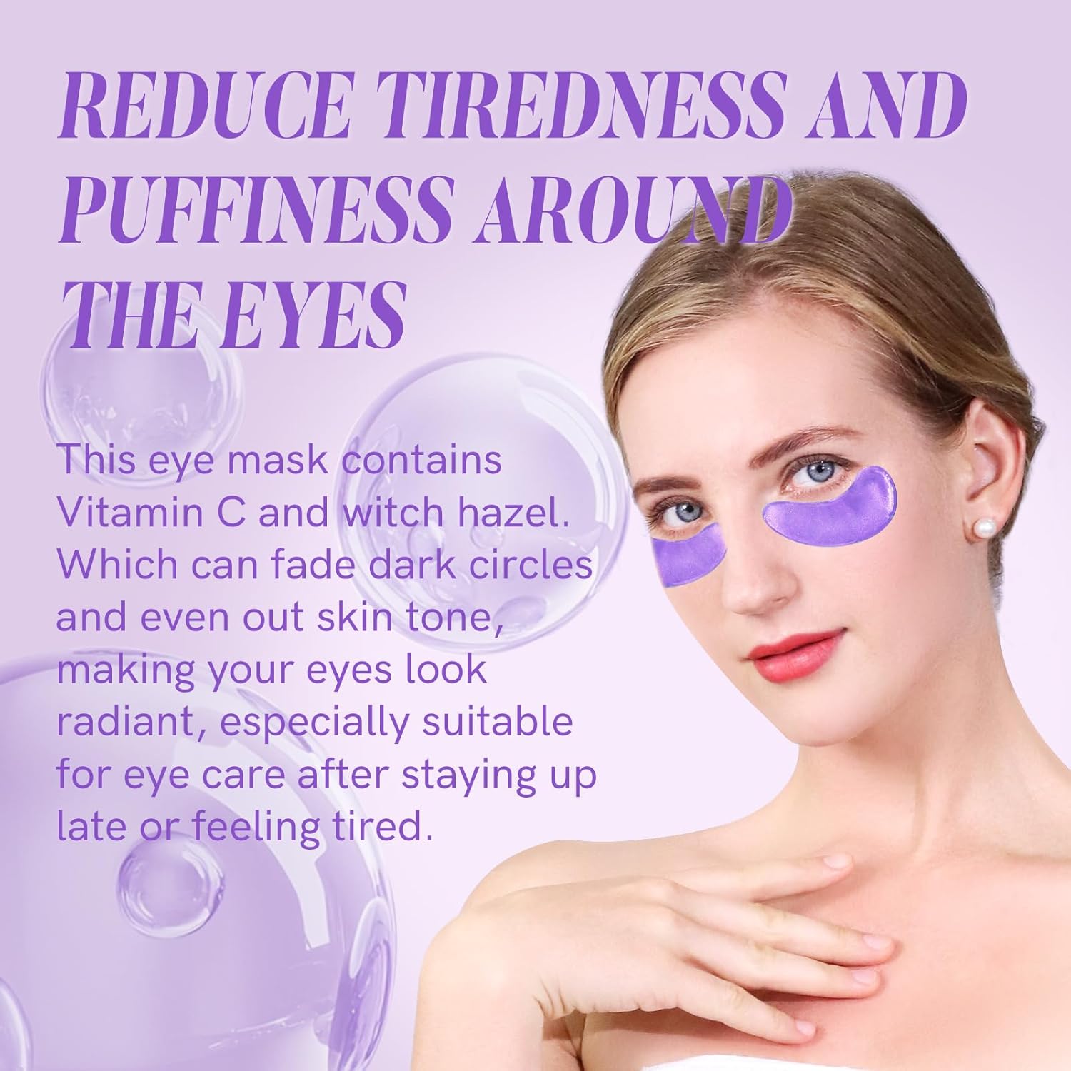 Under Eye Patches Gold and Hyaluronic Acid for puffy eyes,Rose Eye Masks for Dark Circles and Puffiness skin care Smooth Wrinkles products 30 Pairs