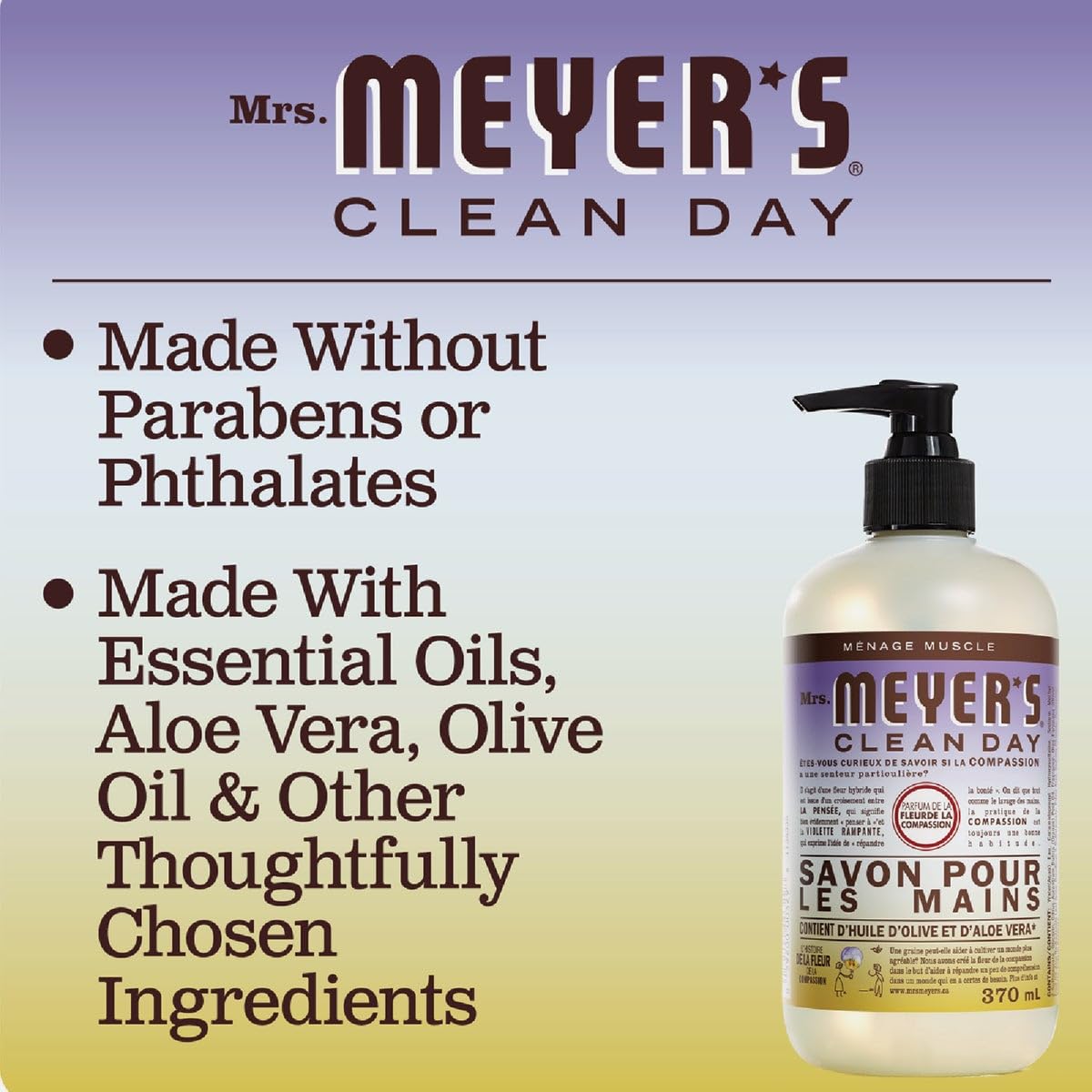 Mrs Meyer's Compassion Flower Hand Soap, 12.5 FZ