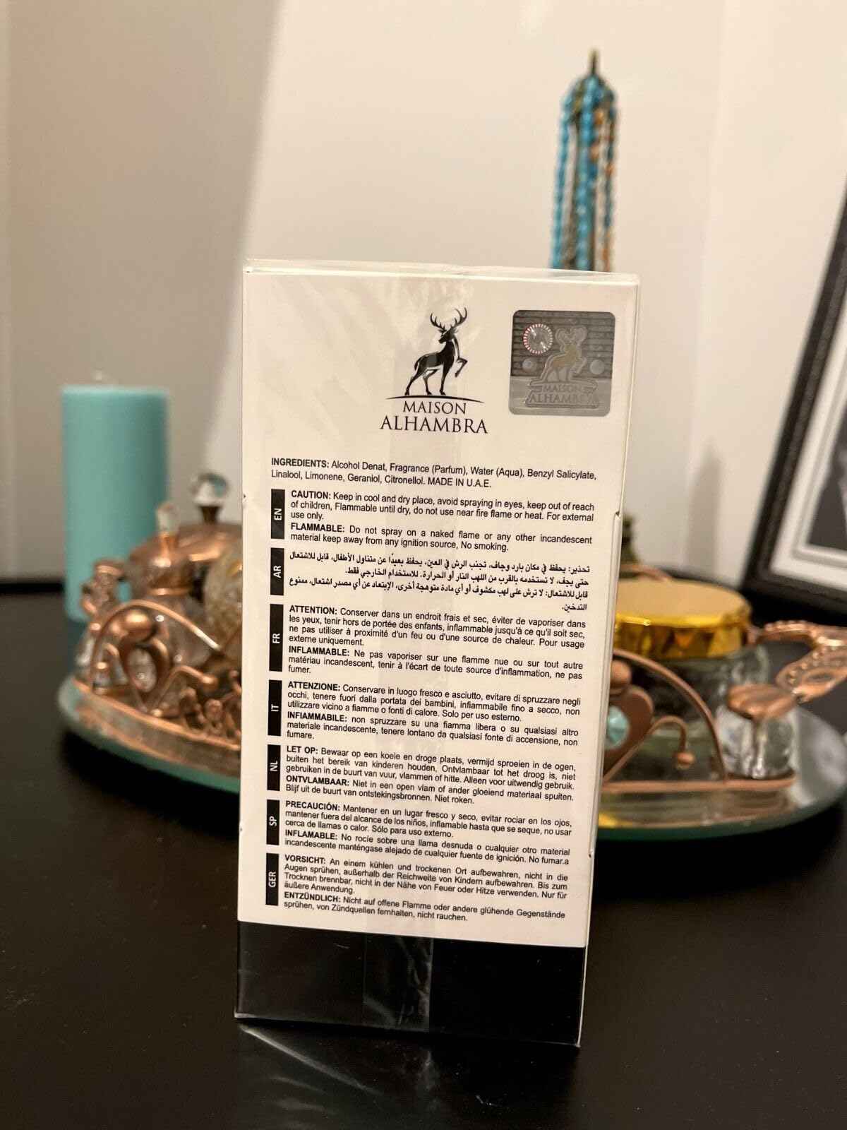 Jean Lowe Noir by Maison Alhambra for Men - 3.4 oz EDP Spray