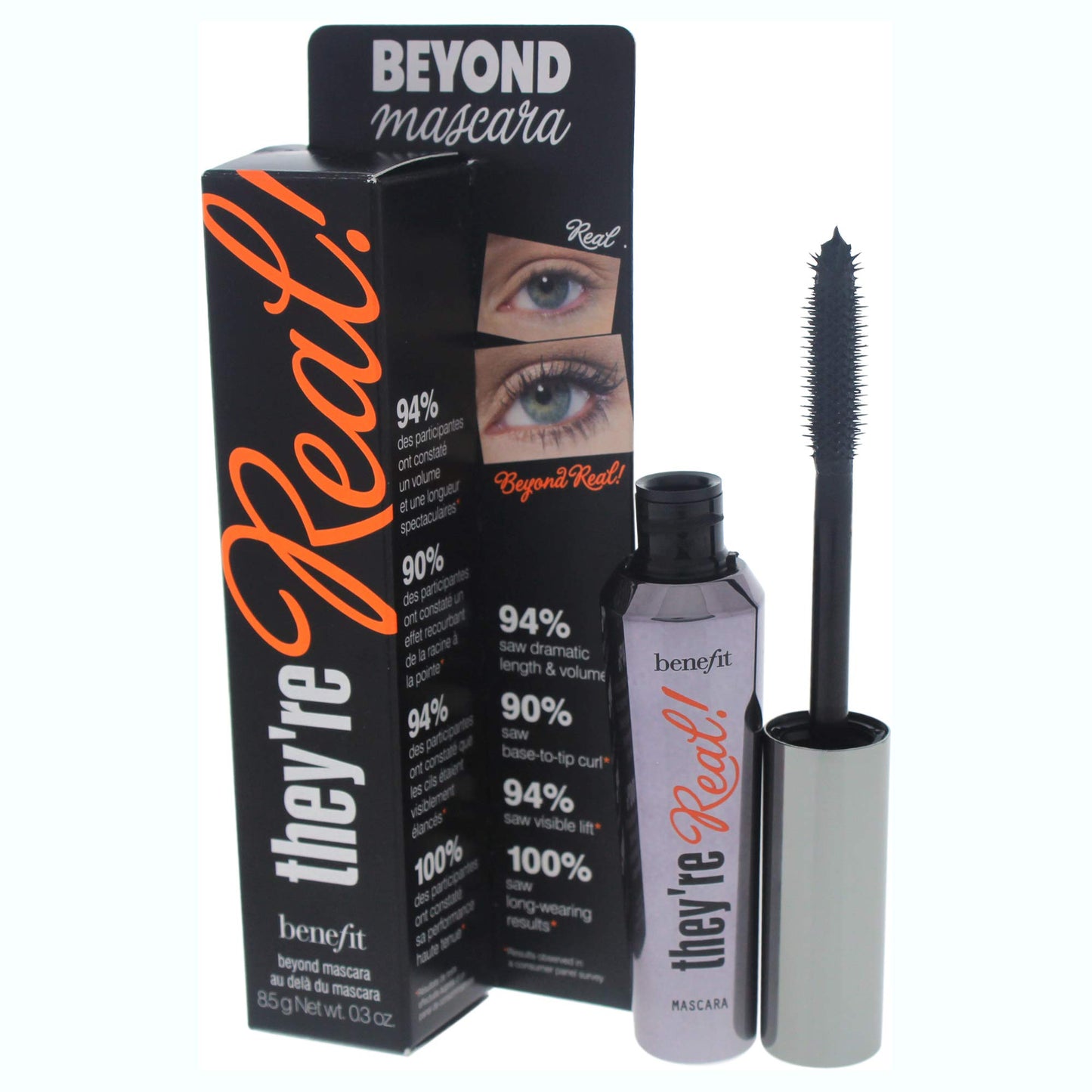 Benefit They're Real! Mascara, Beyond Black, 0.3 Ounce