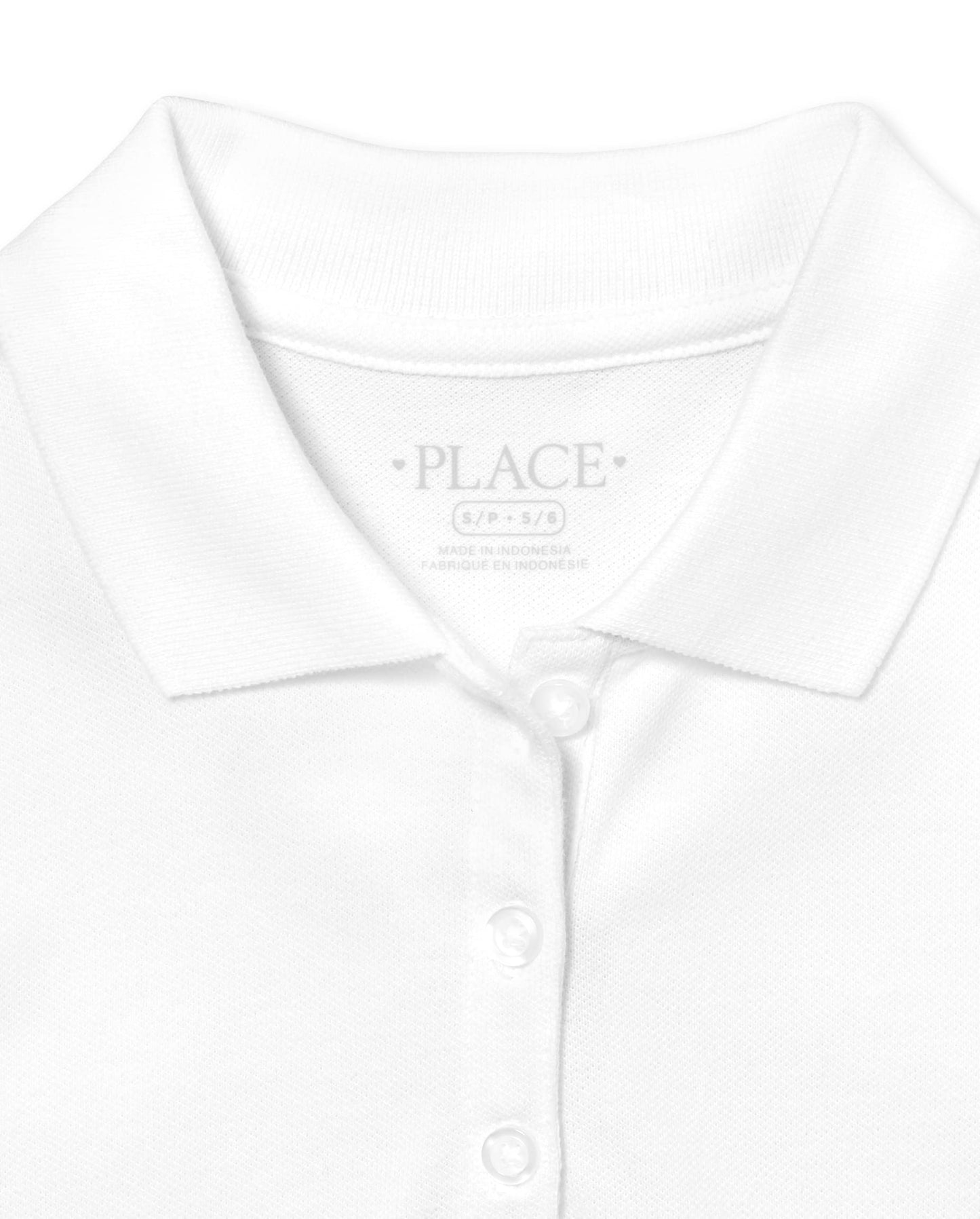 The Children's Place girls Short Sleeve Pique School Uniform Polo Shirt, White Single, X-Small US