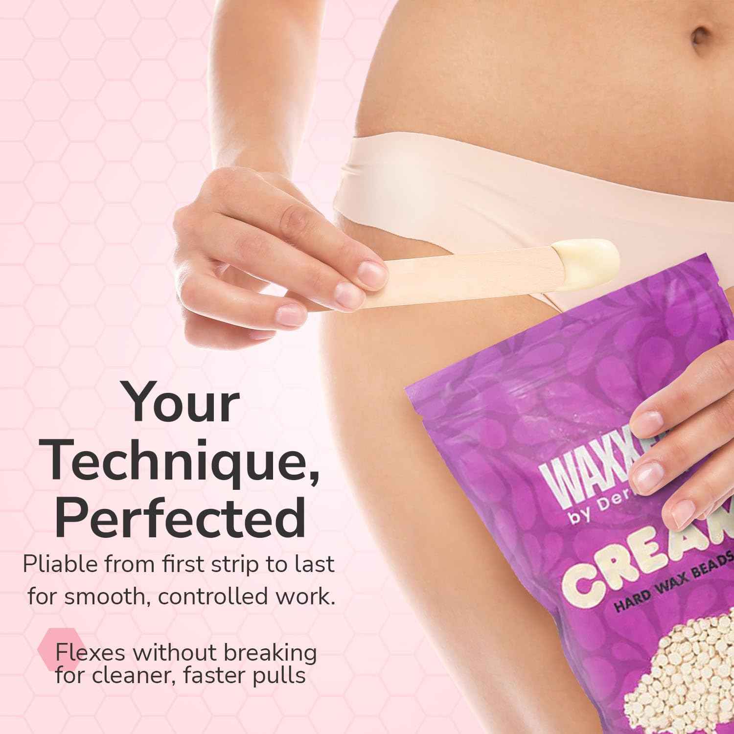 WAXXED Cream Hard Wax Beads 2.2LB – Titanium Dioxide–Infused Cream Wax for Everyday Use – Smooth Application for Sensitive Areas – Clean Removal with Less Residue - Ideal for Professional & Home Use