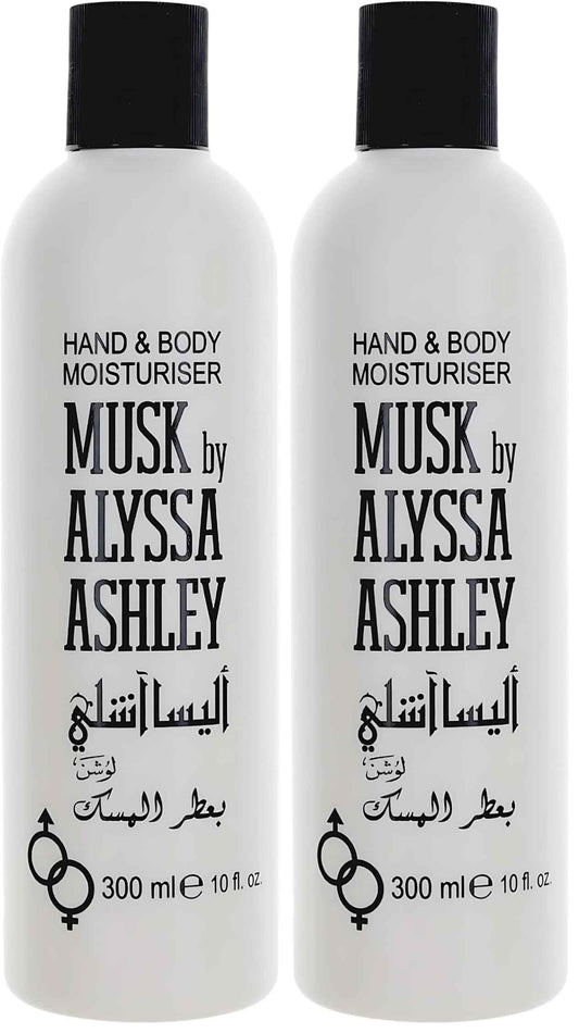 ALYSSA ASHLEY Musk Hand and Body Moisturizer - Lotion for Women - Body Cream for Smooth, Moisturized Skin - Citrus and Sicilian Bergamot - 10 oz (Pack of 2)