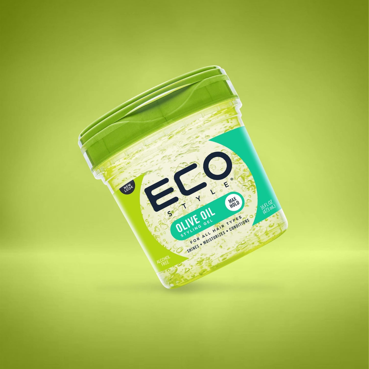 Eco Style ECOCO Style Gel Olive Oil-100% Pure Olive Oil-Adds Shine And Tames Split Ends-Weightless Style-Nourishes And Repairs-Adds Moisture To The Scalp-Superior Hold-Healthy Shine-16 Oz