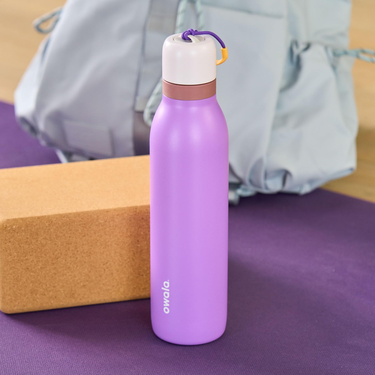 Owala FreeSip Twist Insulated Stainless Steel Water Bottle with Straw for Sports and Travel, BPA-Free, 24-oz, Purple/Purple (California Grapevine)