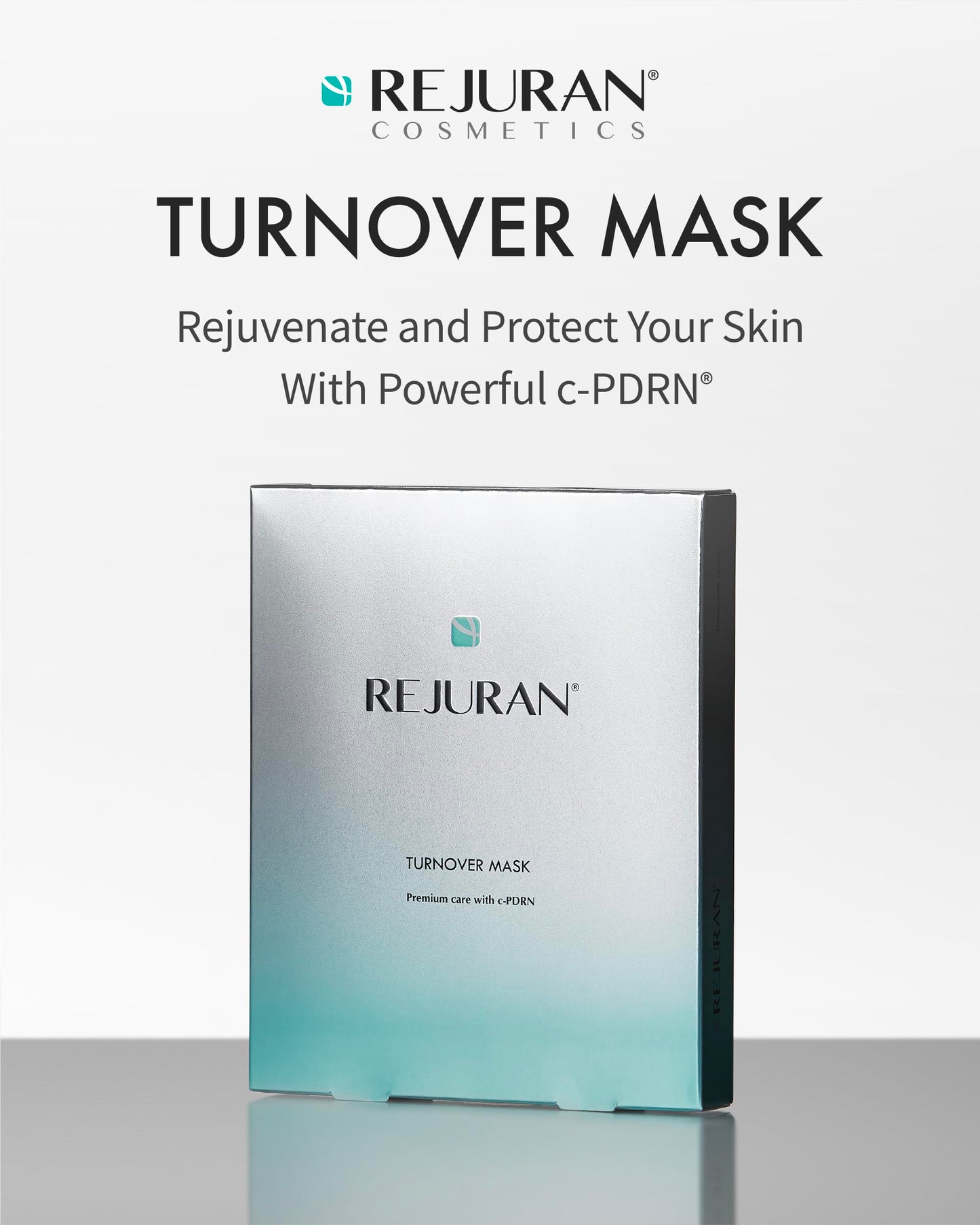 REJURAN® Turnover Mask, c-PDRN® - Skin Repair, Firming, and Deeply Nourishing Ultra Microfiber Sheet Mask, Clinically Developed Korean Skin Care 5-Pack