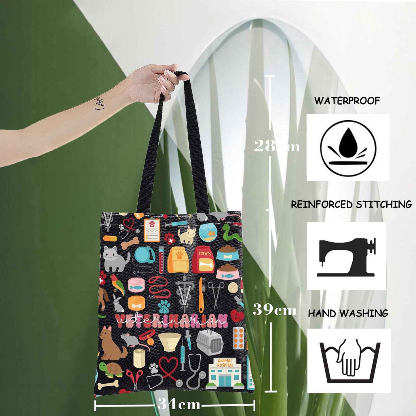 WZMPA Funny Veterinarian Cosmetic Bag Vet Tech Gift Veterinary Survival Kit Vet Appreciation Gift (Veterinarian-T BL)