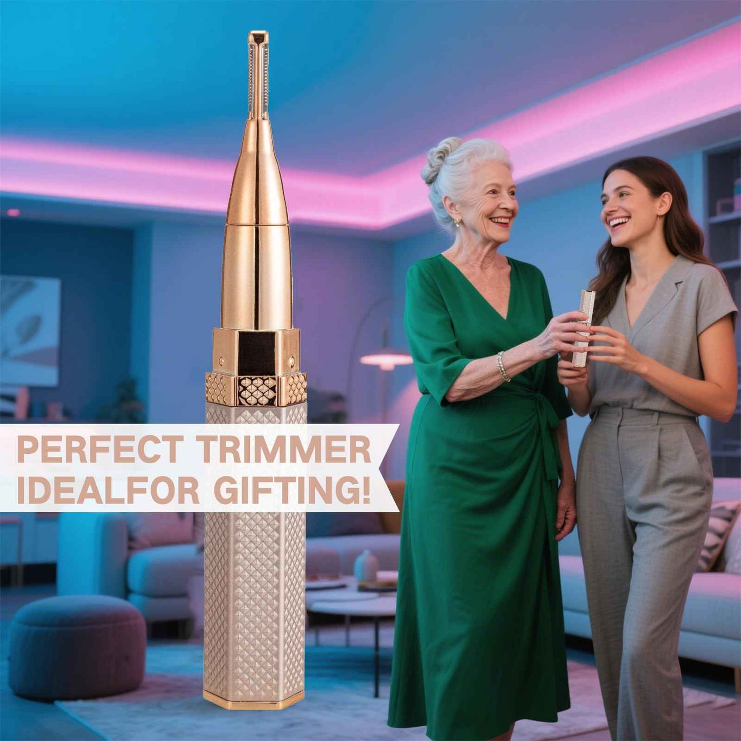 OYUEGE 4 in 1 Facial Electric Shaver for Women, Full Body Epilator Rechargeable Eyebrow Nose Bikini Hair Trimmer,Facial Shaver