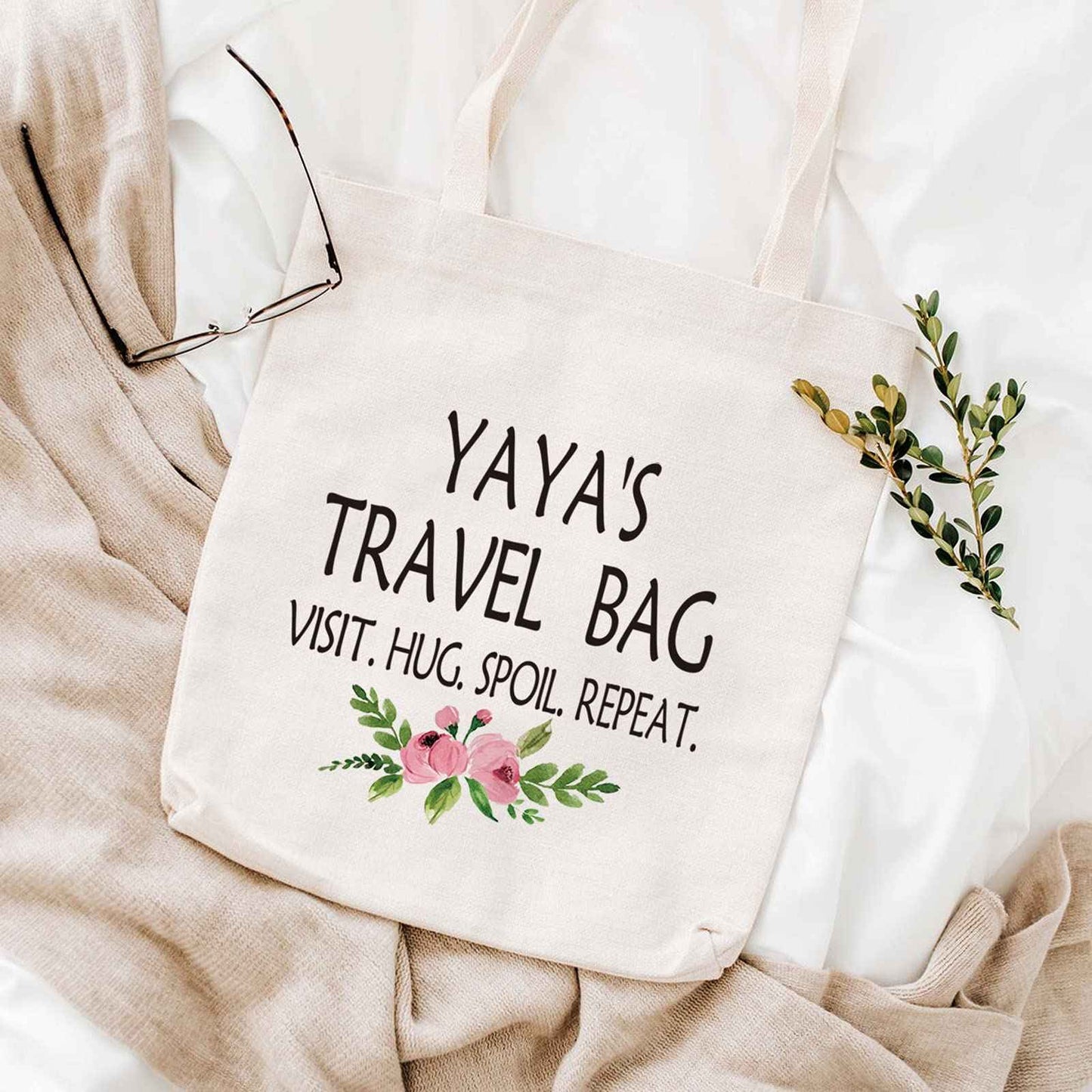 WCGXKO Yaya Gift Grandma Mother's Day Gift Birthday Gift Travel Gift Cosmetics Bag Toiletry Bag Gift for Yaya (YAYA'S TRAVEL tote) …