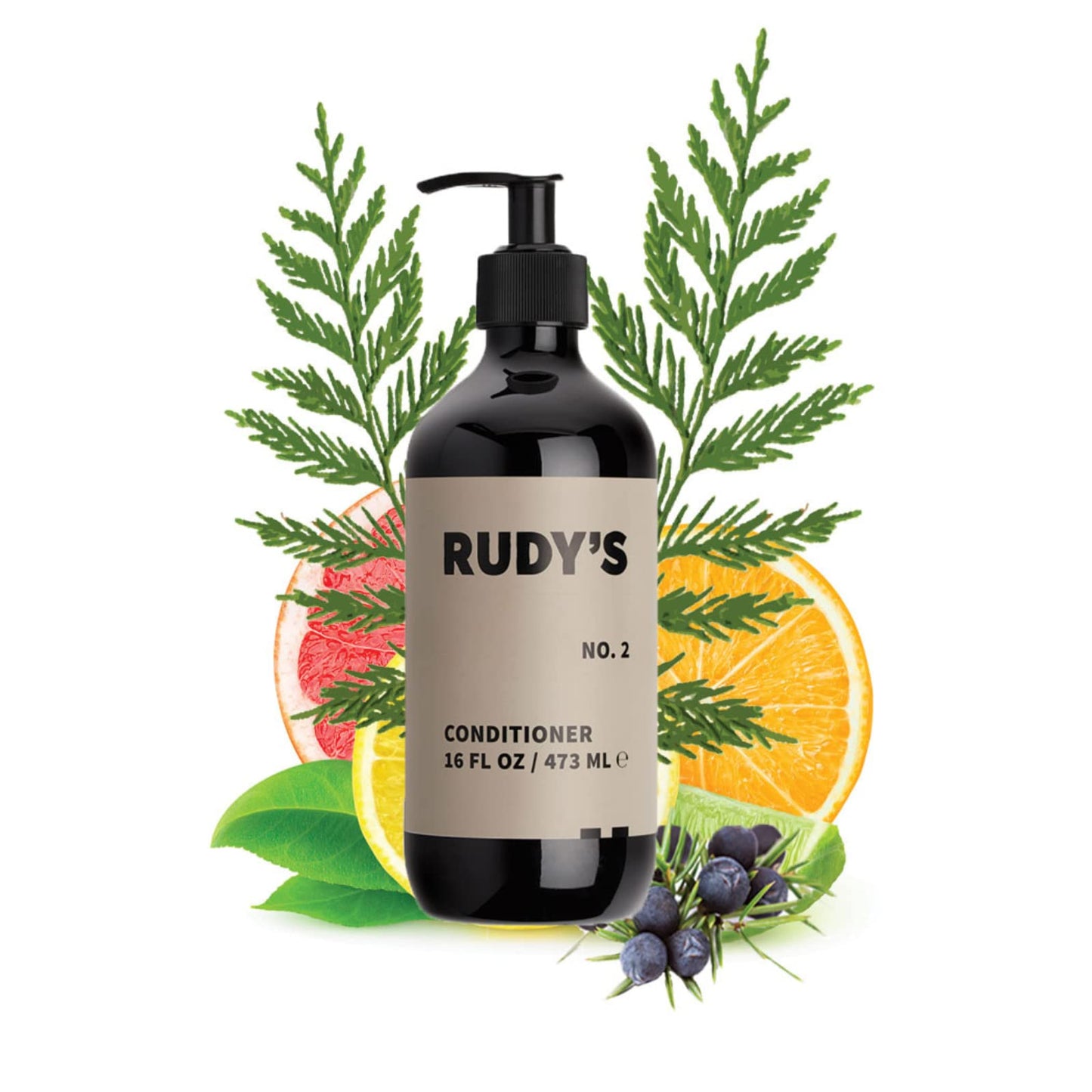 Rudy's No. 2 Conditioner - Repairs and Strengthens Hair - Natural Ingredients, Sulfate & Paraben Free (16 fl oz)