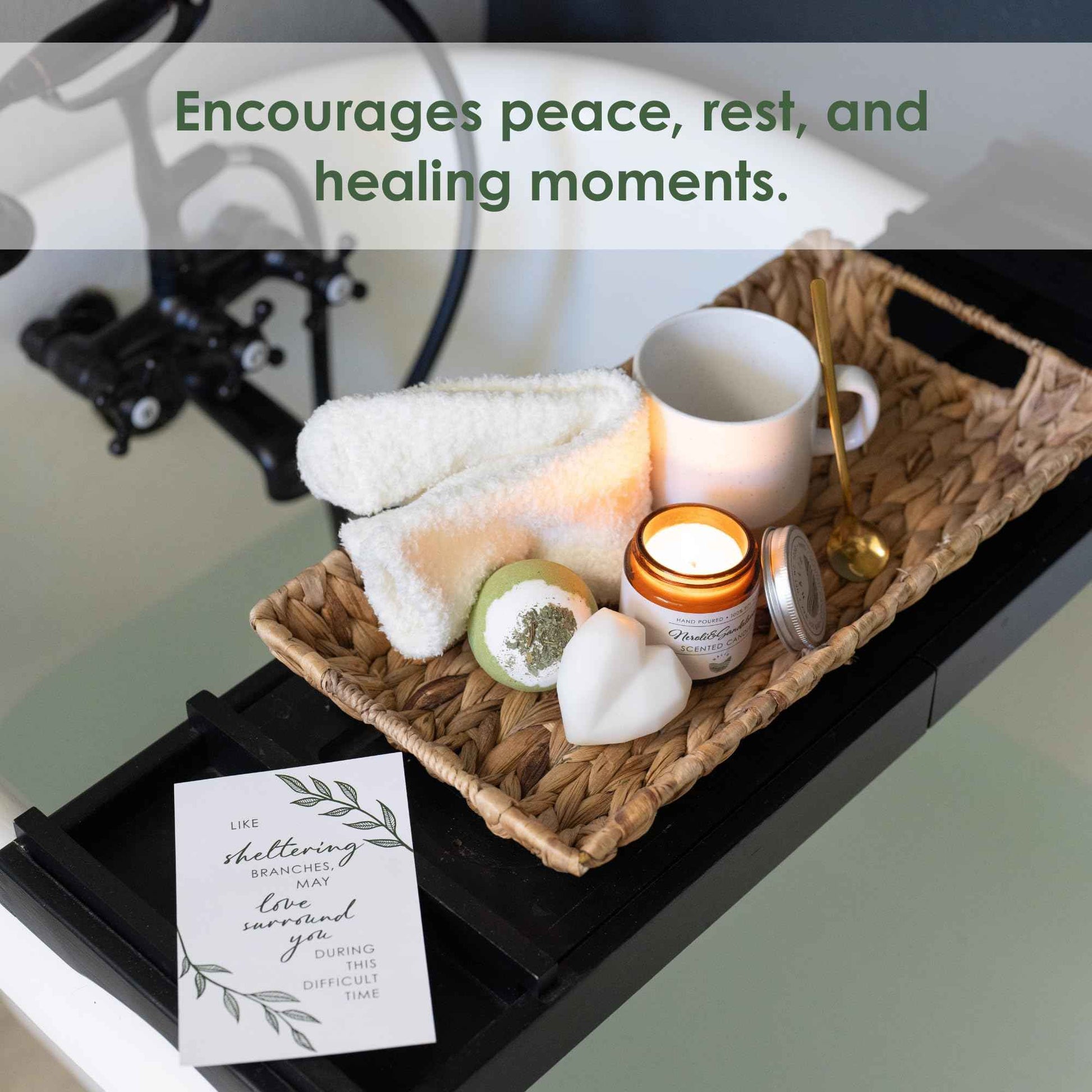 Sympathy Gift Baskets for Women – 8 Thoughtful & Cozy Items (Blanket and Candle Gift Set with Mug, Socks & More) – Sympathy Gifts for Loss of Loved One, Get Well, or Self Care Gifts for Women