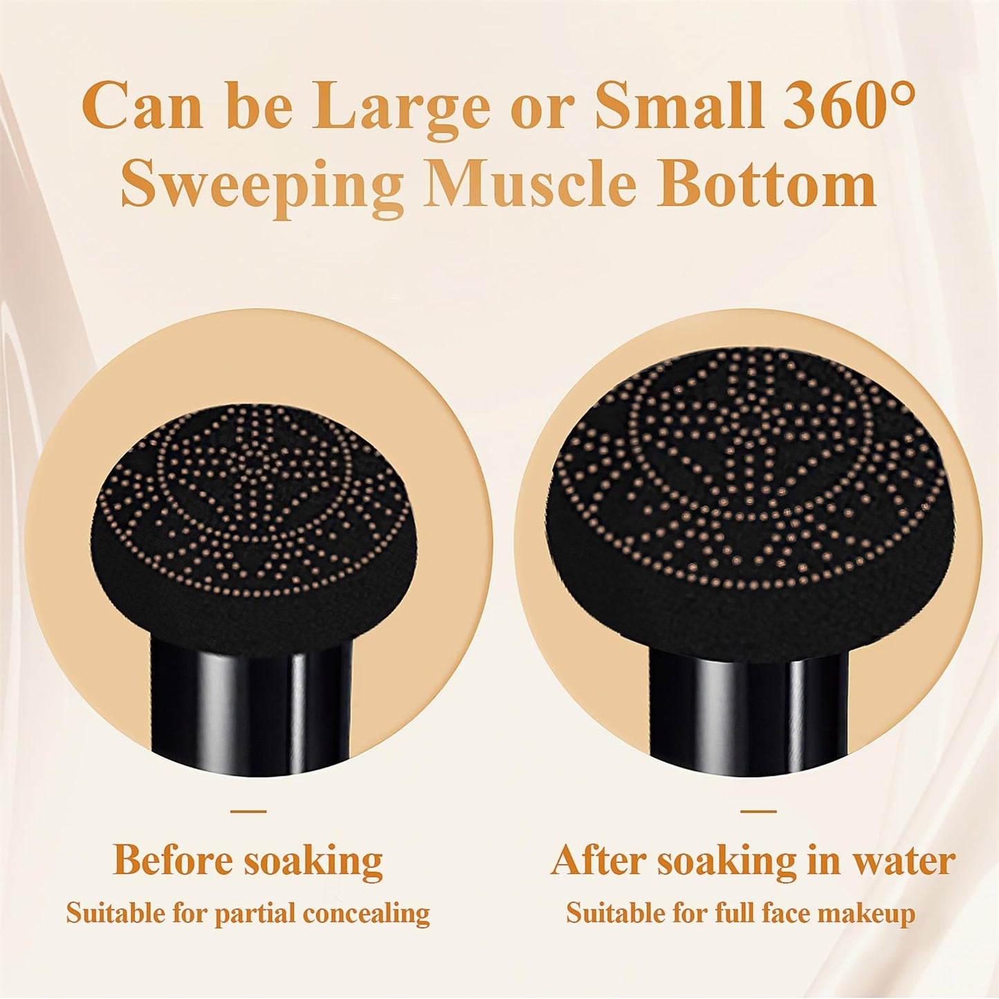 Mushroom Head Air Cushion CC Cream Foundation - BB Cream Concealer Oil Control Long-Lasting, Waterproof Base Primer, Cream Foundation Full Coverage for Mature Skin & All Skin Types (Medium)