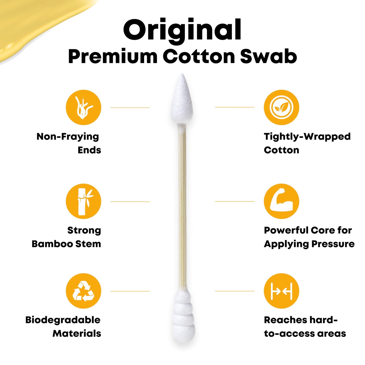TerpTitans Original – Bamboo Cotton Swabs | Dual-Tip: Spiral for Maximum Absorption & Fine Point for Pinpoint Precision | Extra Strong, Lint-Free | 200 Count Box (800)