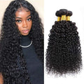 UNILO Curly Bundles Human Hair 16 18 20 Kinky Curly 3 Bundles Human Hair 100% Unprocessed Brazilian Virgin Weave Bundles Human Hair Double Weft Kinky Curly Bundles Natural Black