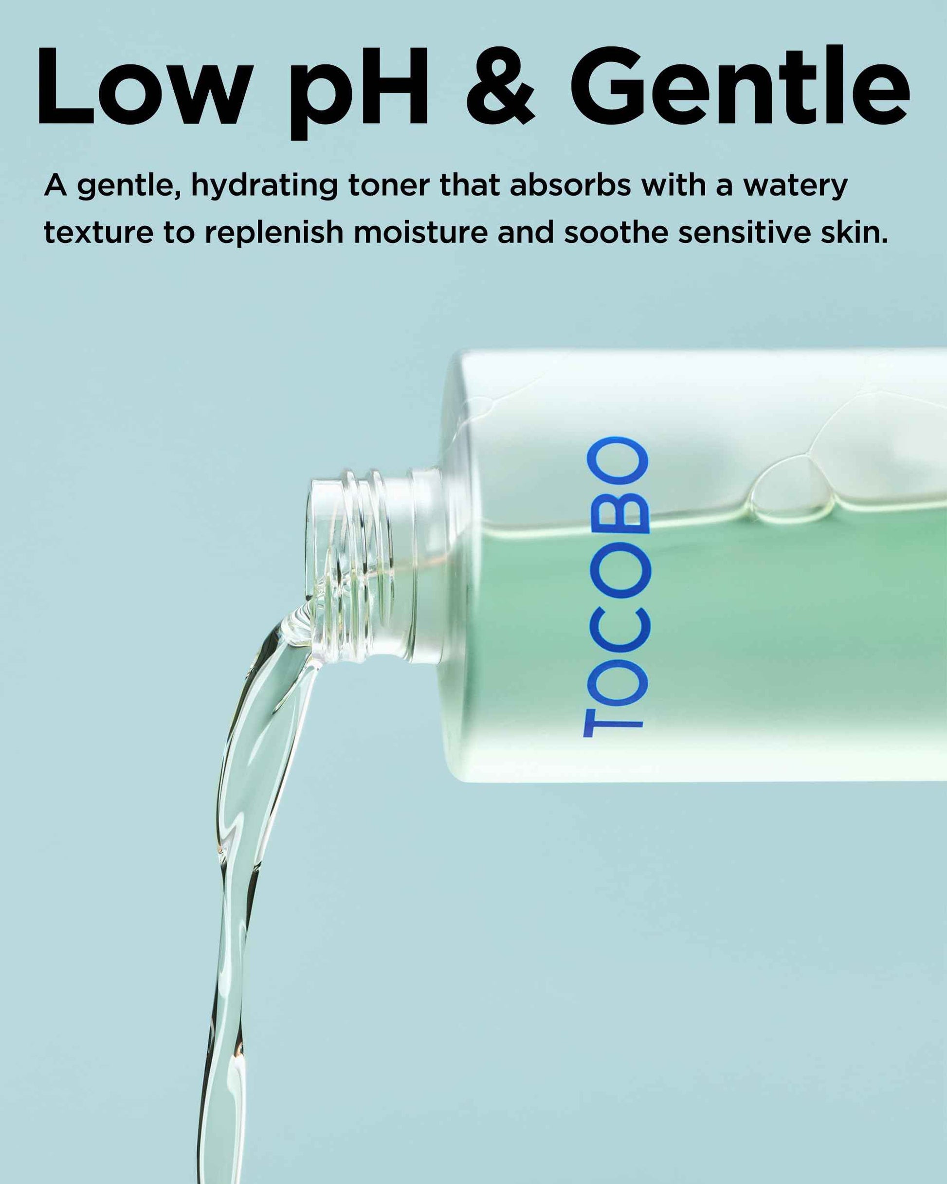 TOCOBO CICA Calming Aqua Toner – Korean Soothing Face Toner with CICA, Hyaluronic Acid & Aloe – Daily Hydration for Sensitive Skin, 24-Hour Moisture, Hypoallergenic pH Balancing Formula, 6.76 fl.oz.