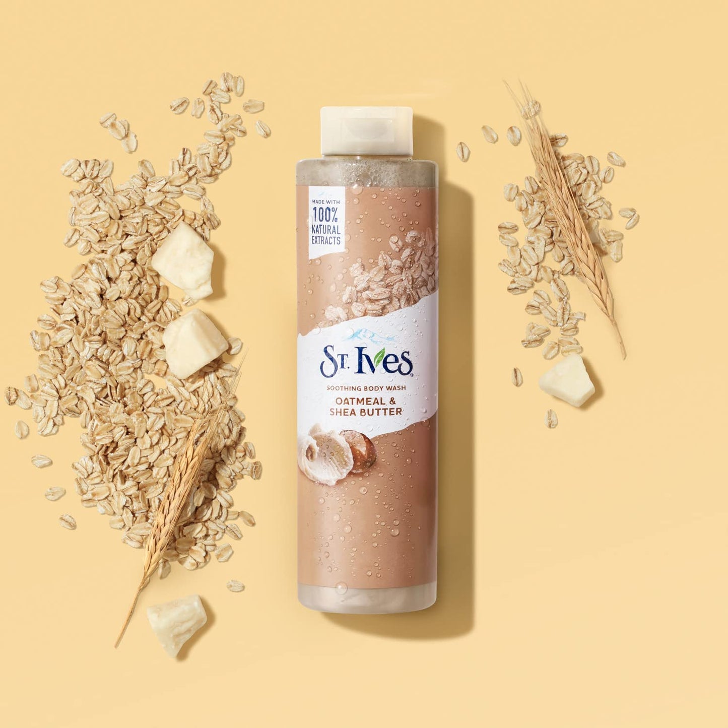 St Ives Body Wash Oats & Shea Butter, Sea Salt & Pacific Seaweed, Scrub, 100% Natural Extracts