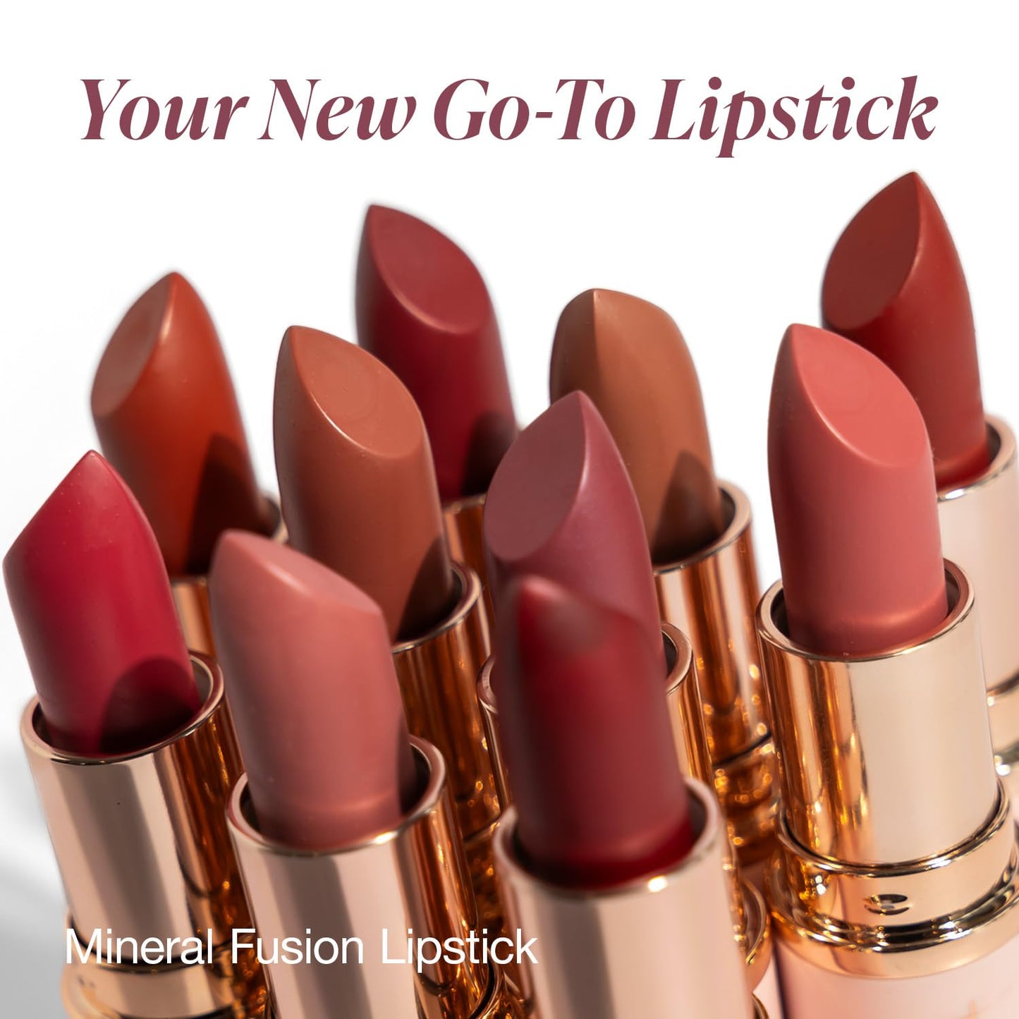 Mineral Fusion Lipstick, Vivid & Smudge-Free Lip Color with Avocado Oil, Cocoa Seed Butter & More, Long-Lasting Vegan Lipstick, FD&C Dye-Free, Cruelty-Free, Paraben-Free, Gluten Free, Kir Royale