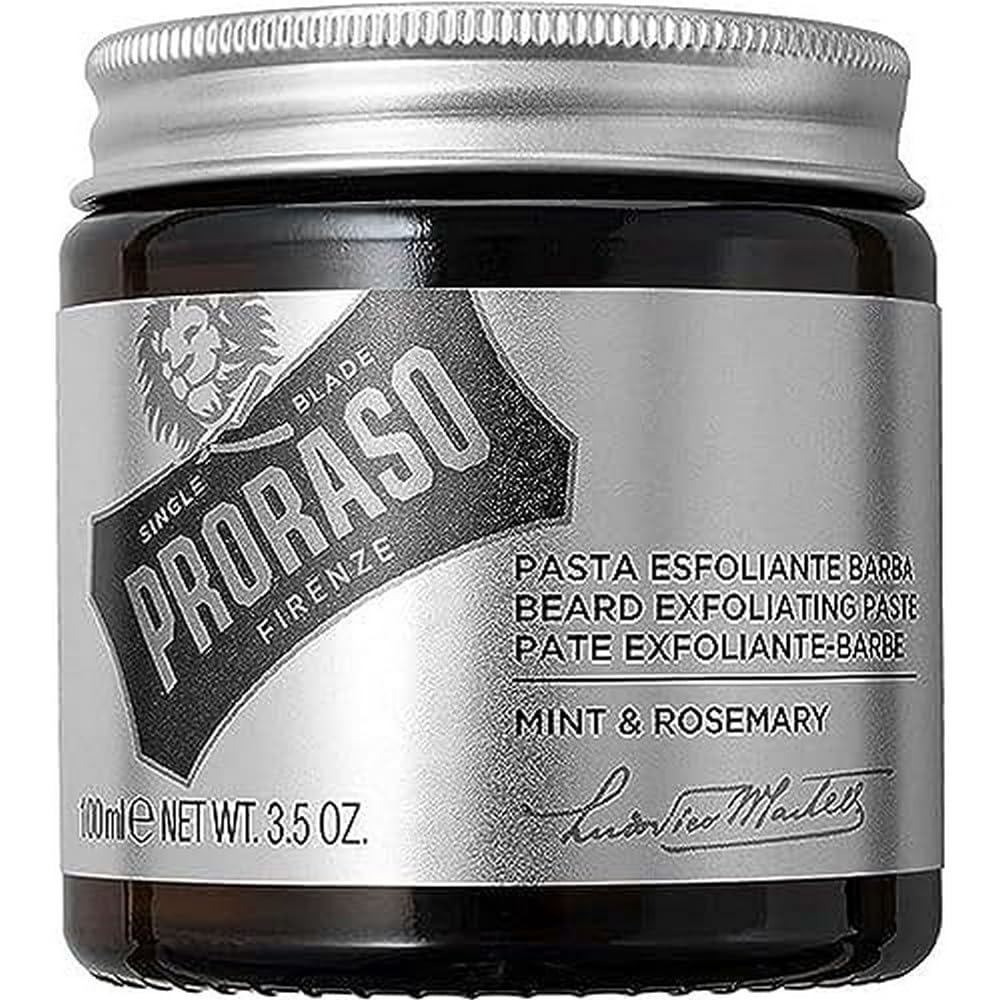 Proraso Exfoliating Beard Paste and Facial Scrub, 3.5 oz