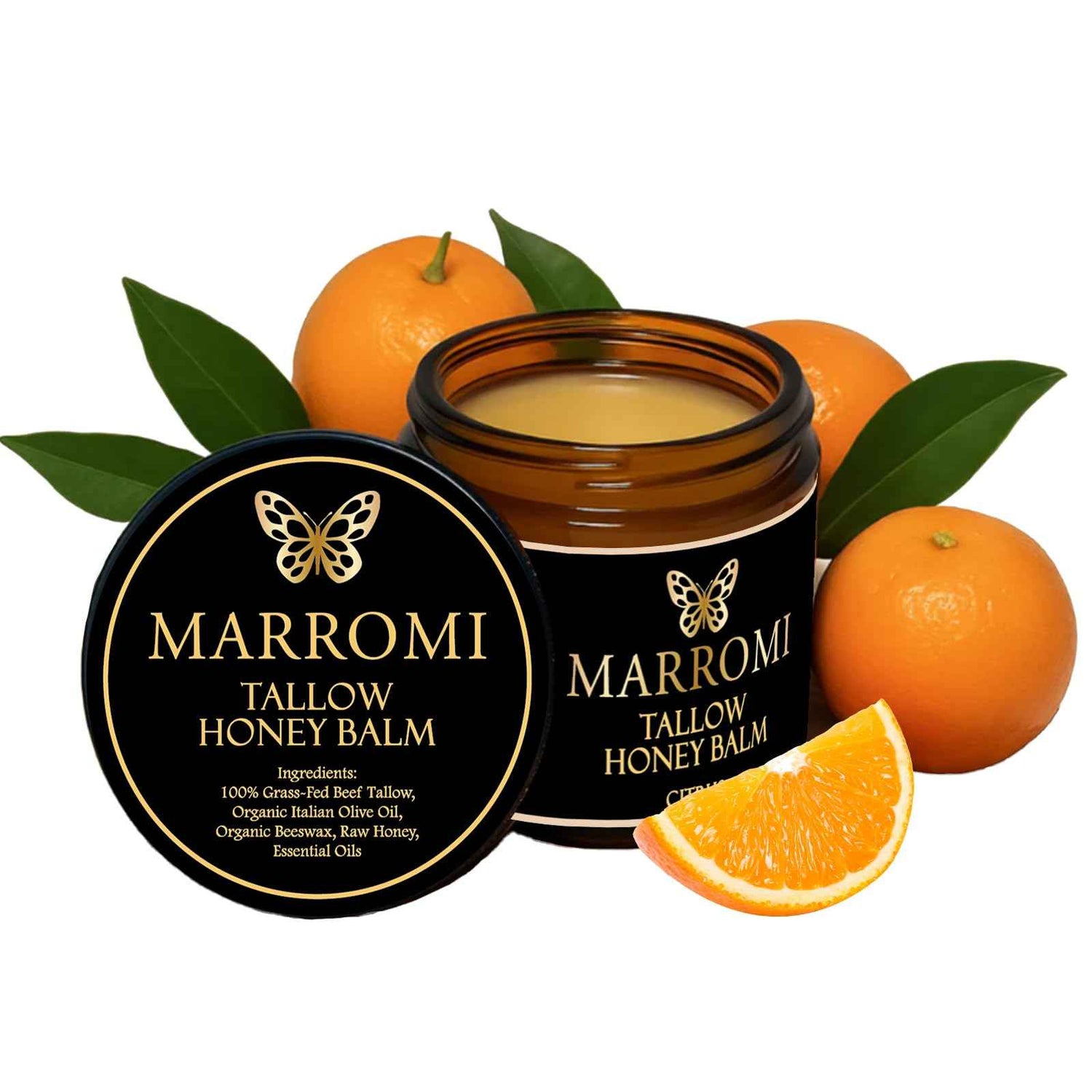 COMFORTENA Eloix Beef Tallow for Skin, Tallow Honey Balm, Natural Organic Beef Tallow Balm with Raw Honey, Moisturizing Cream for All Skin Types (1Pc, Orange)