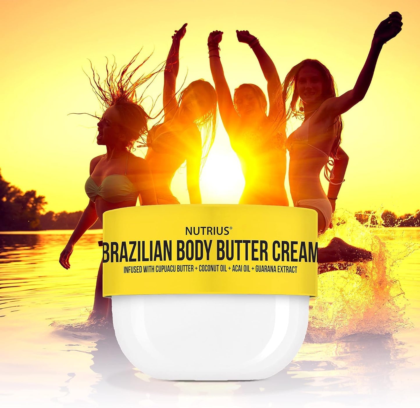 Nutrius Brazilian Body Butter Cream, 6 FL OZ