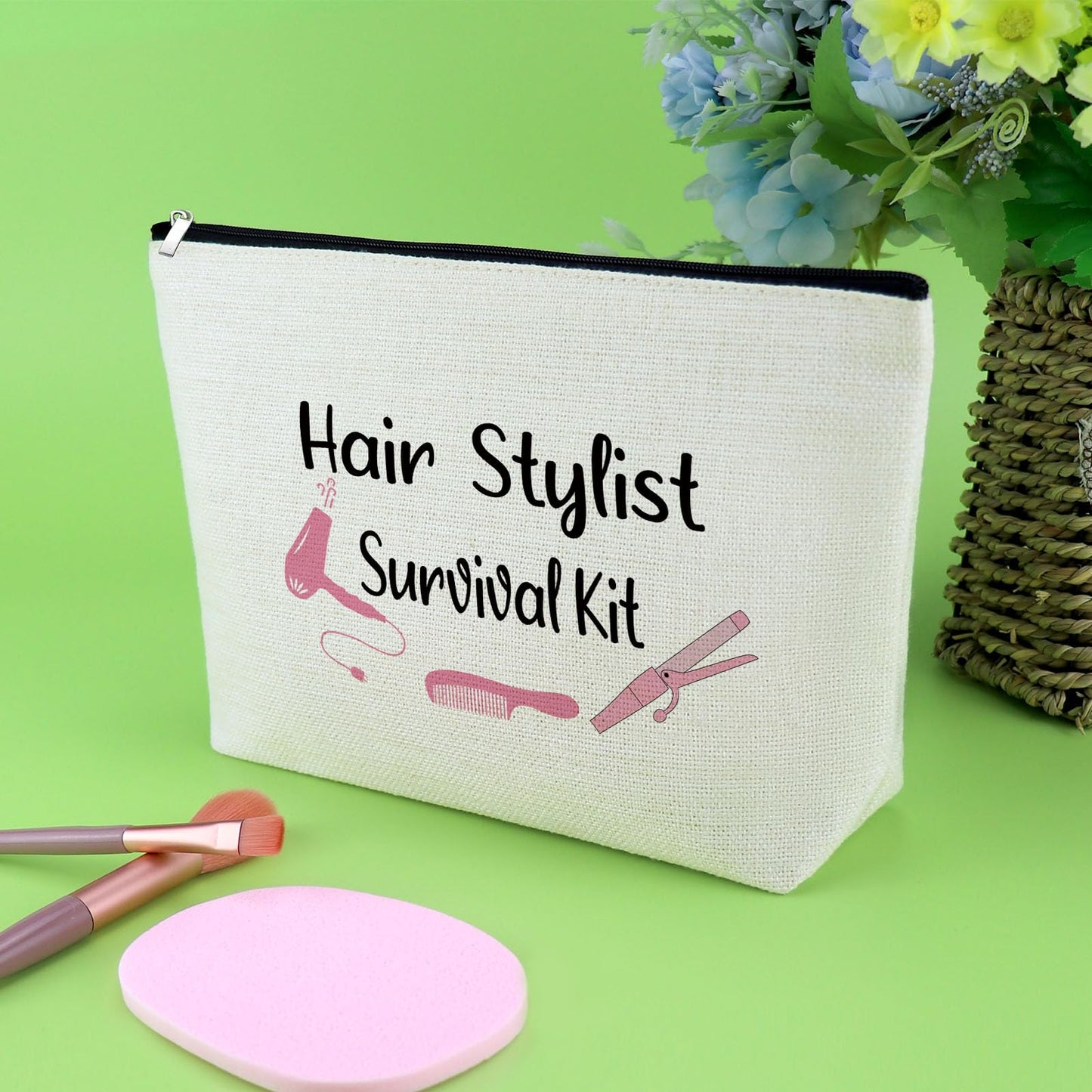 Hairdresser Gifts Makeup Bag Hair Stylist Gifts Inspirational Gifts for Hairstylist Gifts for Hair Dresser Gifts Retirement Gifts for Hairdresser Cosmetology Graduation Gift Travel Cosmetic Pouch