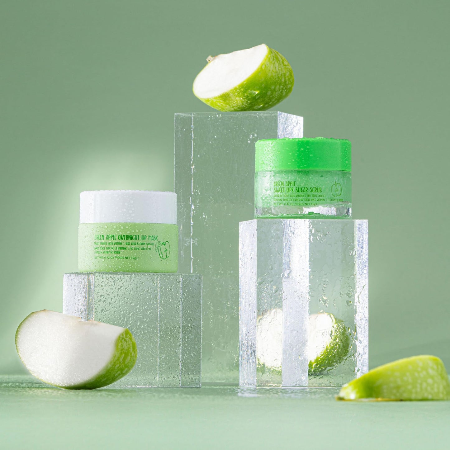 W7 Sweet Dreams Lip Scrub & Overnight Lip Mask Duo - 2Pcs Set - Apple Flavour - Exfoliate, Condition, Soothe & Hydrate