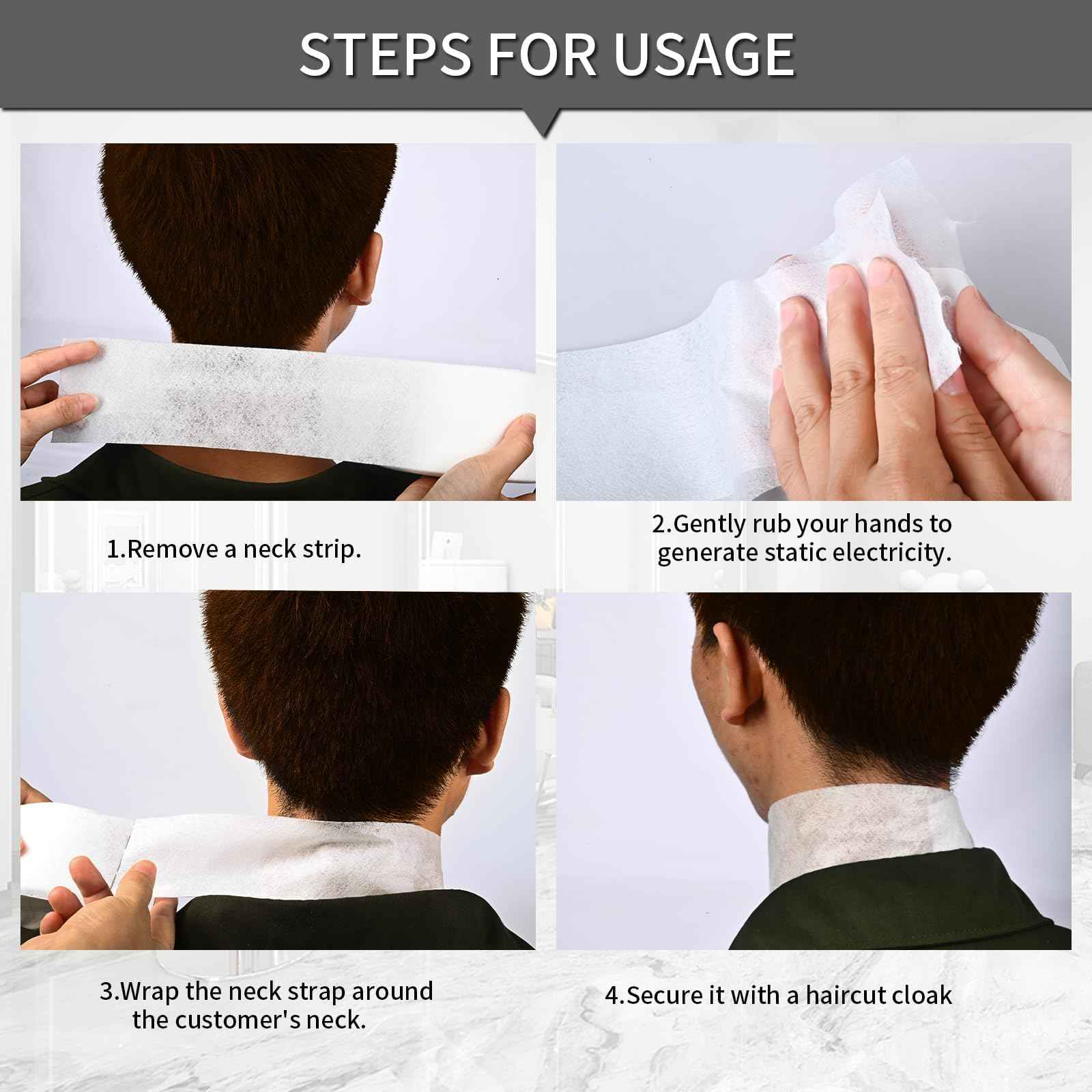 IOOROSE Pro 10 Rolls Neck Strips Hair Cutting Tool For Barber Shop Supplies Cutting Accessories Neck Paper