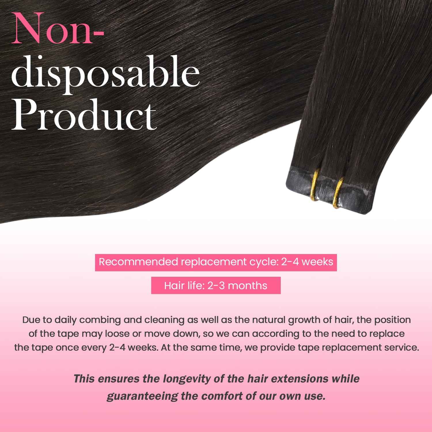 Aison Tape in Hair Extensions Real Remy Human Hair Invisible Seamless Skin Weft Human Hair Tape in Extensions Color 2 Dark Brown Human Hair Extensions 16 Inches 30g 20 Pcs/Pack