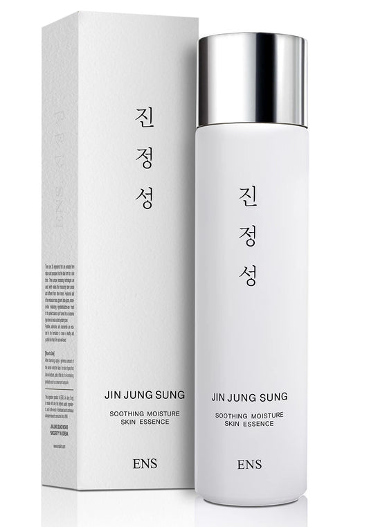 JIN JUNG SUNG Soothing Non-sticky Face Moisturizer Essence Serum 5 Oz Oily Dry Sensitive Skin Tone Evening Deep Inner Moisturizing 7-Hyaluronic Acids Beta-Glucan Niacinamide Men Women Korean Skincare