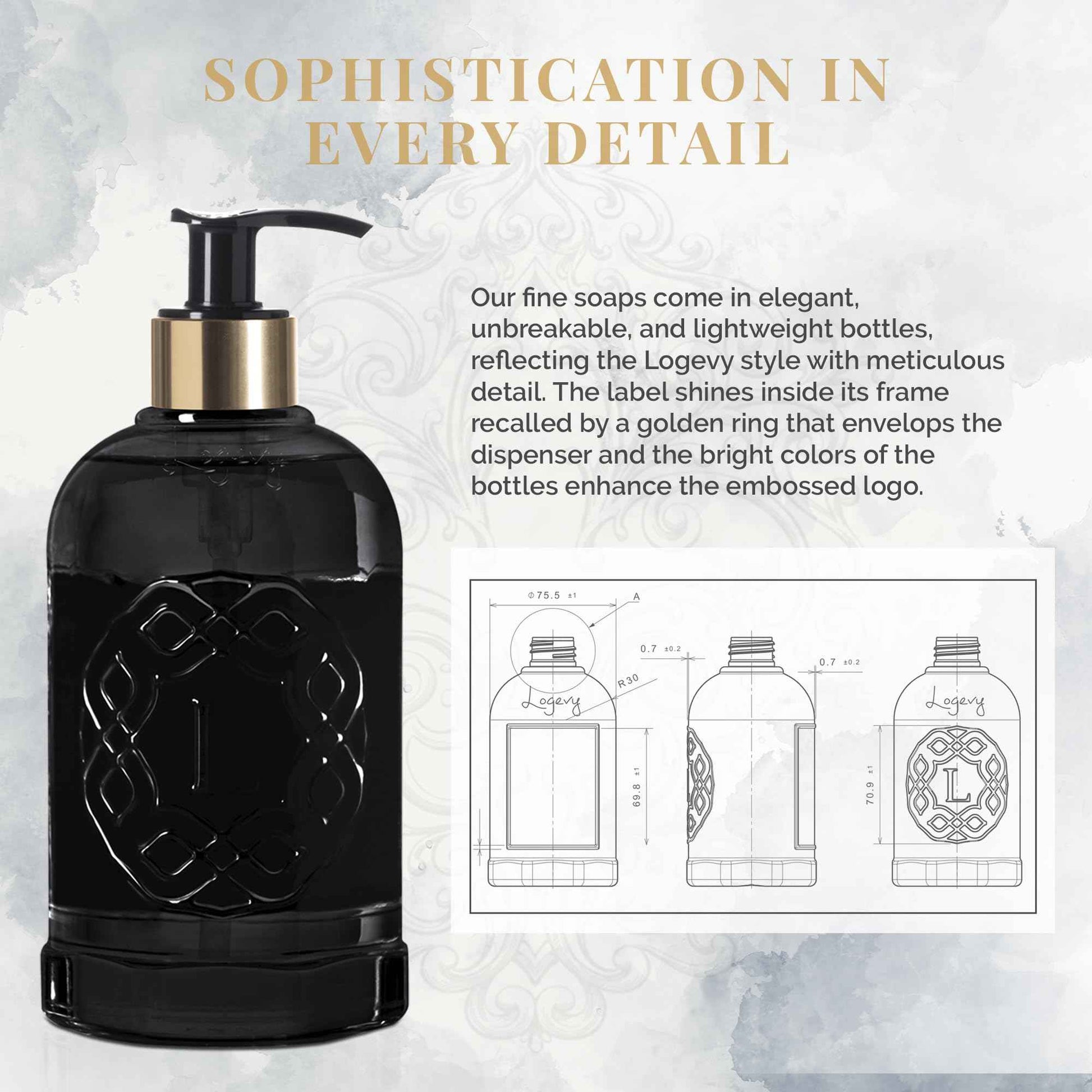 Logevy Pepe Nero Liquid Hand Soap – Mood Boosting Fragrance Made from the Best Skin-Friendly Ingredients Rich in Nutritional Properties for Hydrating and Soothing Action – 500ml